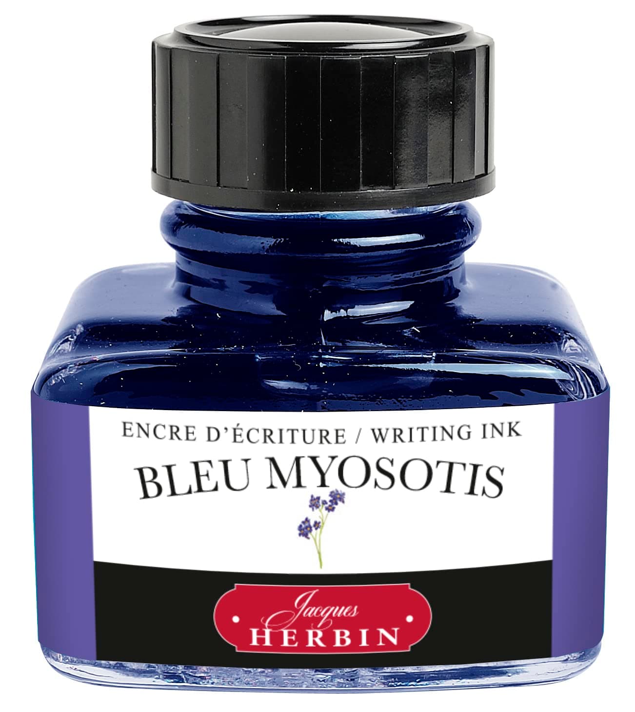 Jacques Herbin 13015T - One 30 ml Bottle of Ink for Fountain pens and Rollerball pens, Bleu Myosotis/Forget-me-not Blue - Made in France - Calligraphy