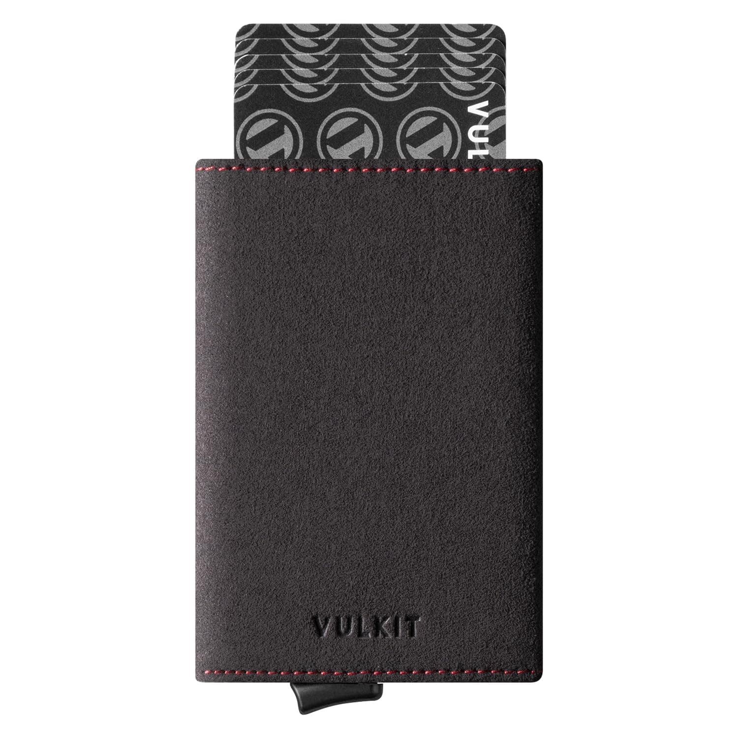 Credit Card Holder RFID Blocking Mens Leather Bifold Card Wallet Automatic Pop Up for 9 Cards with ID Window & Coin Pocket