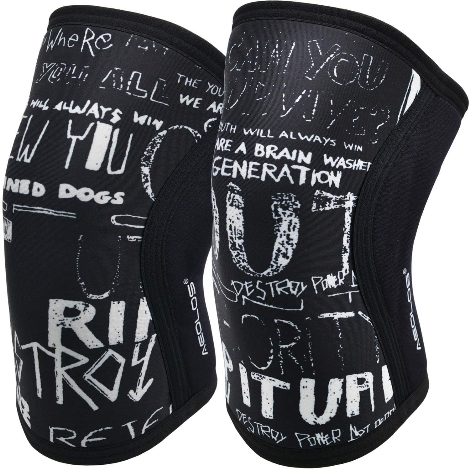 Knee Sleeves (1 Pair),7mm Compression Knee Braces for Heavy-Lifting,Squats,Gym and Other Sports