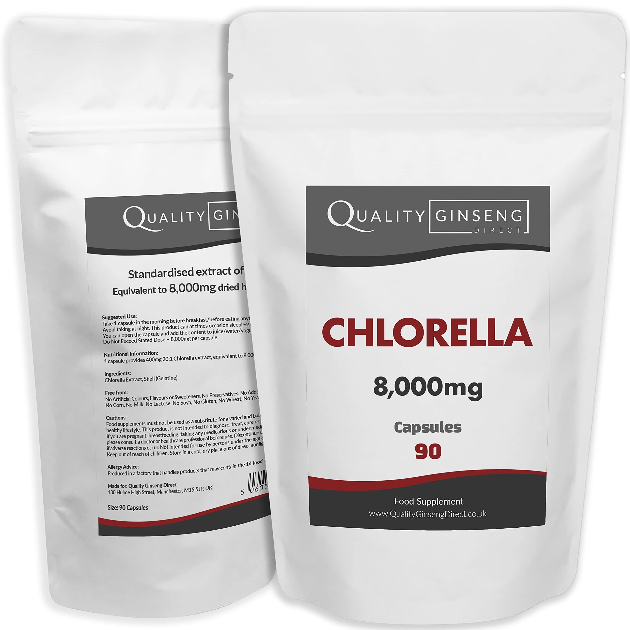 Chlorella | 8,000mg Capsules | Powerful Formula (90 Capsules)