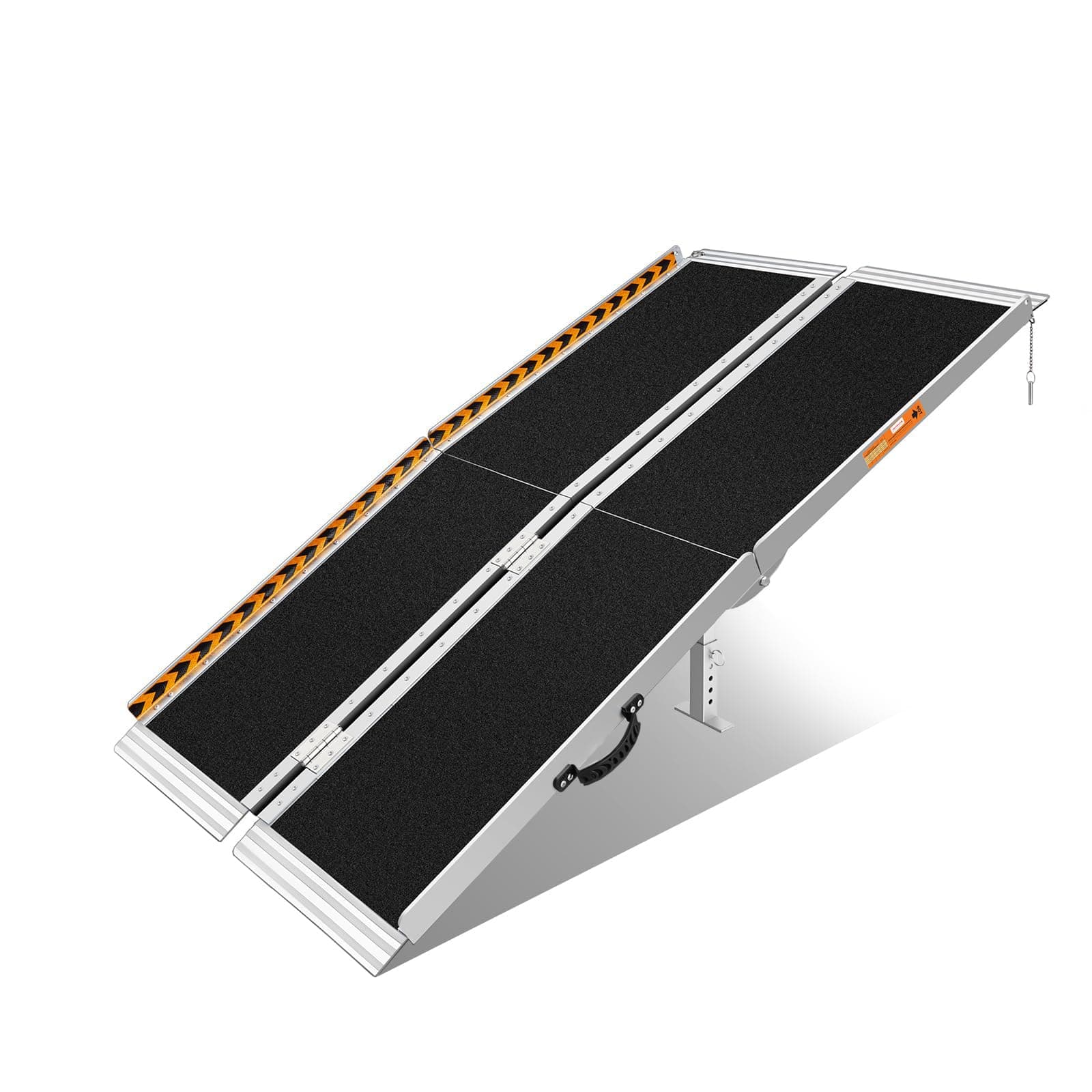 FACHNUO 5 Feet Portable Wheelchair Ramp, Non-Skid Aluminum Handicap Ramps with Handle, Folding Threshold Wheel Chair Ramp for Home Steps, Stairs, Entry, Threshold, Doorways, Scooter, 800LBS Capacity