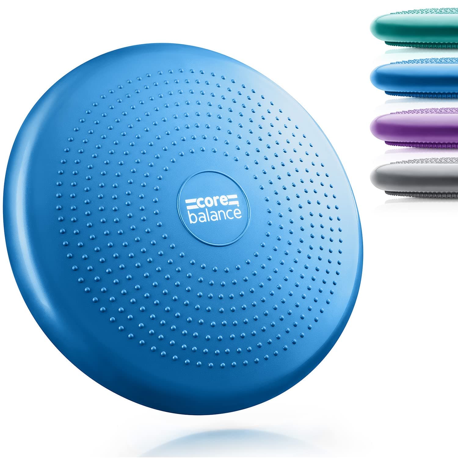 CORE BALANCEWobble Cushion Physio, Air Stability Cushion, Inflatable Core Trainer, Sensory Cushion for Chair, Pump Included (33cm x 2 inches)