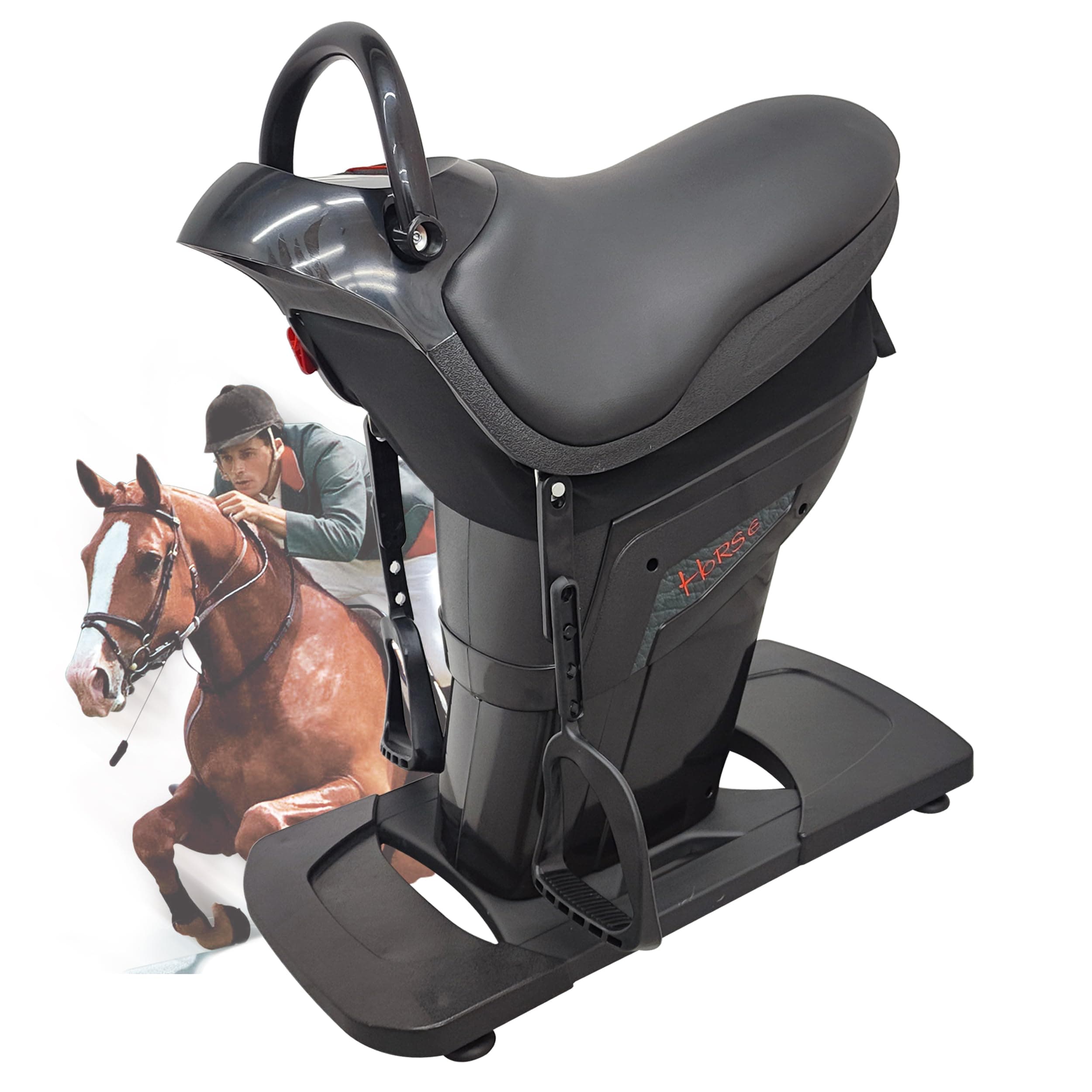 Electric Horse Riding Simulator - Abdominal Fitness Exercise Machine, LCD Display - Horse Riding & Abdominal Exercise