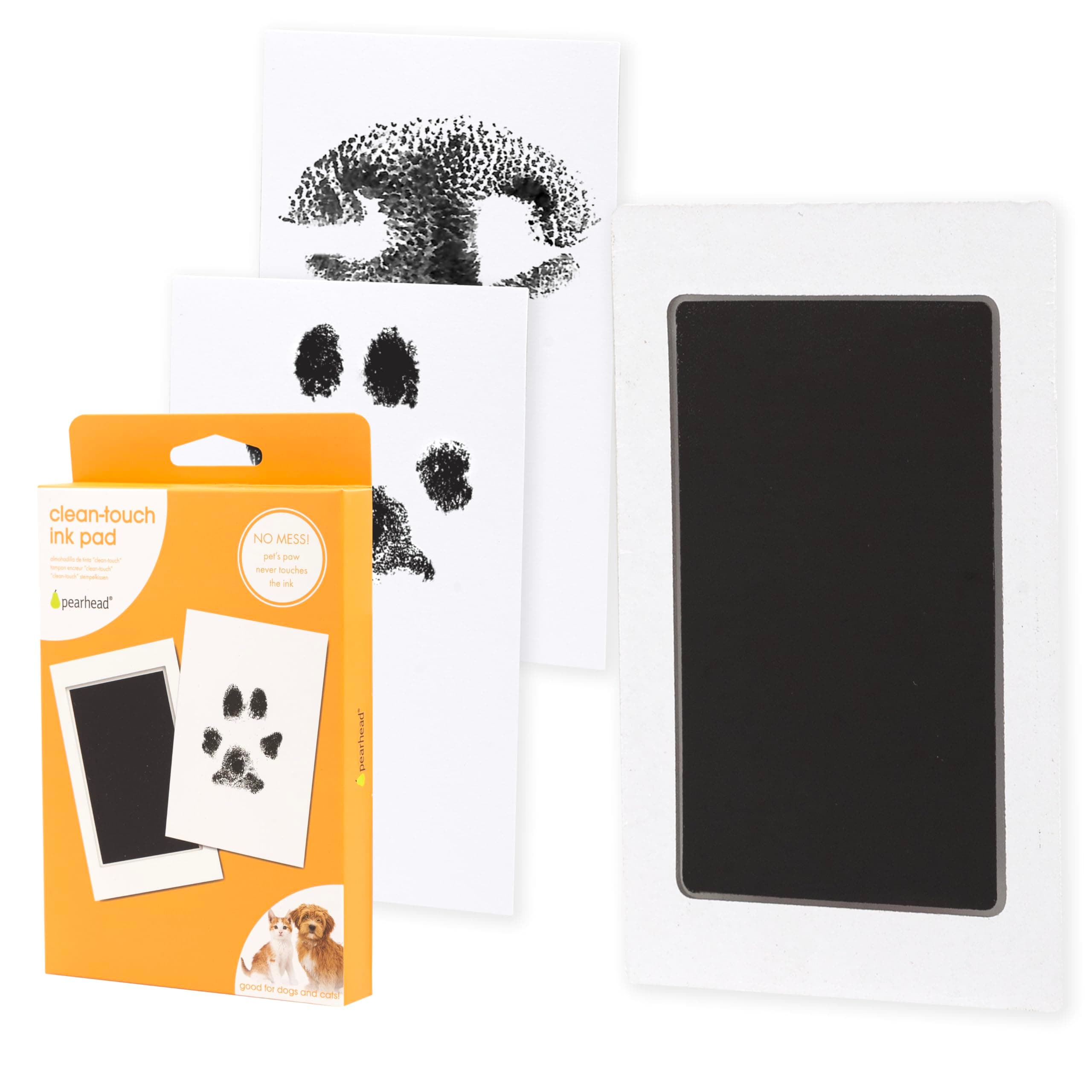 Paw Print Clean Touch Ink Pad Kit for Dogs and Cats, Pet Owner Keepsake, DIY Inkless Paw and Nose Print Impression Set, Small/Medium
