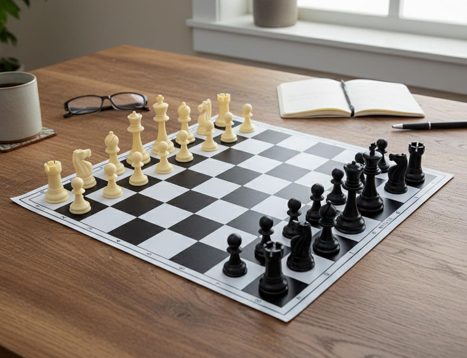 18.2'' x 18.2'' Tournament Roll Up Chess pieces included - Ideal for Professional Players