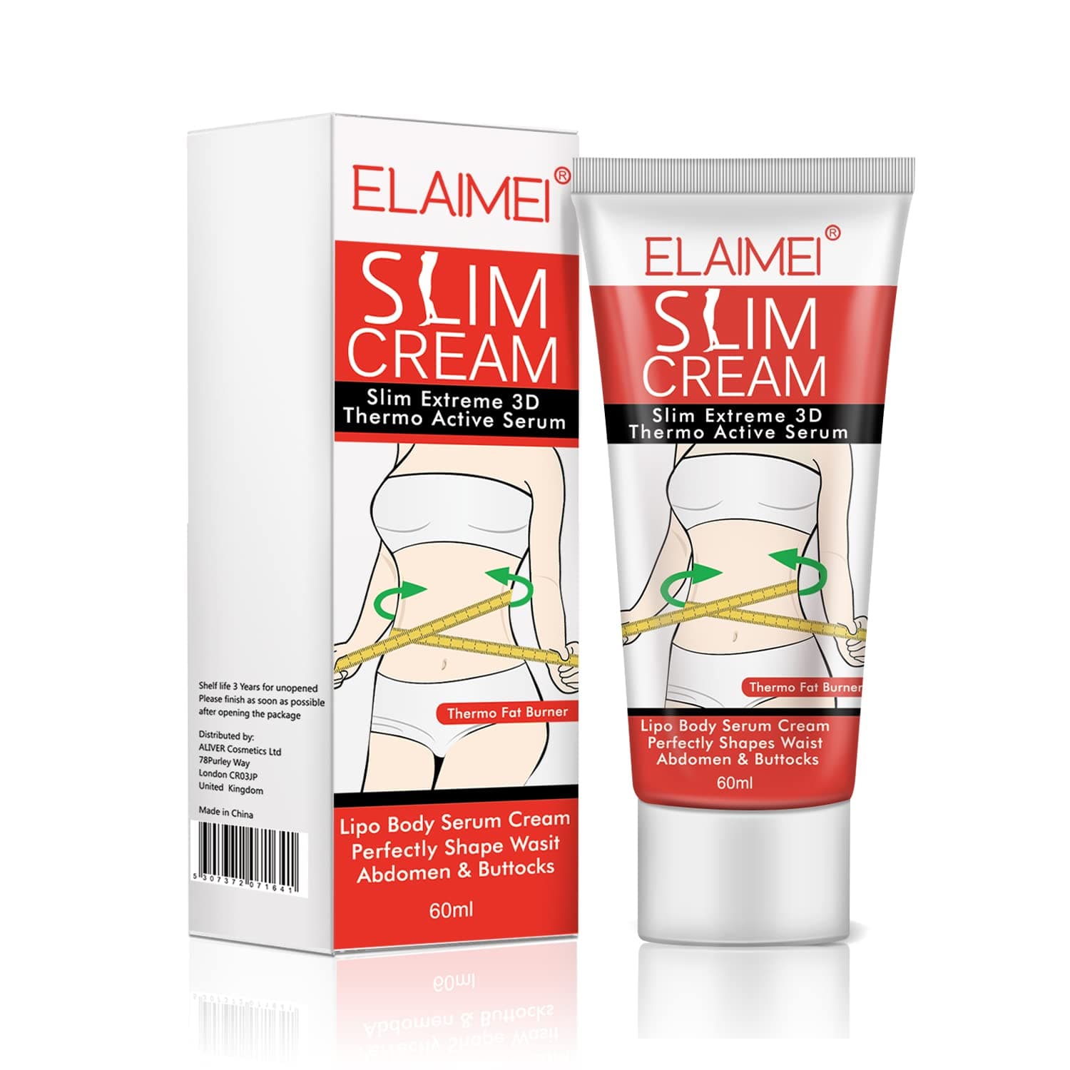ELAIMEI Slim Cream, Hot cream for Belly Flat Tummy, Fat Burner Slim Massage Cream for Body Shaping Waist, Abdomen and Buttocks-Sweat Cream for Women Men Weight Loss…