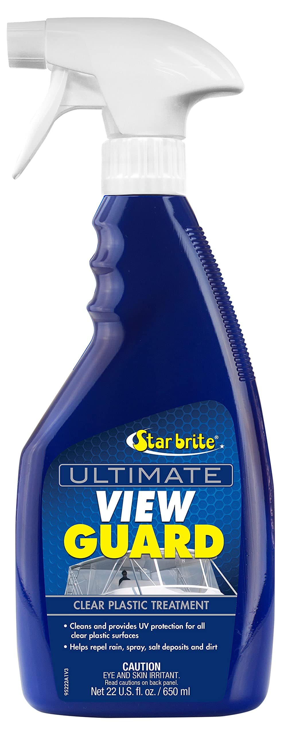 Star brite View Guard Clear Plastic Treatment - 22 oz Spray - Clean & Enhance Wet Weather Visibility for Strataglass, Eisenglass, EZ2CY & Other Clear Plastic