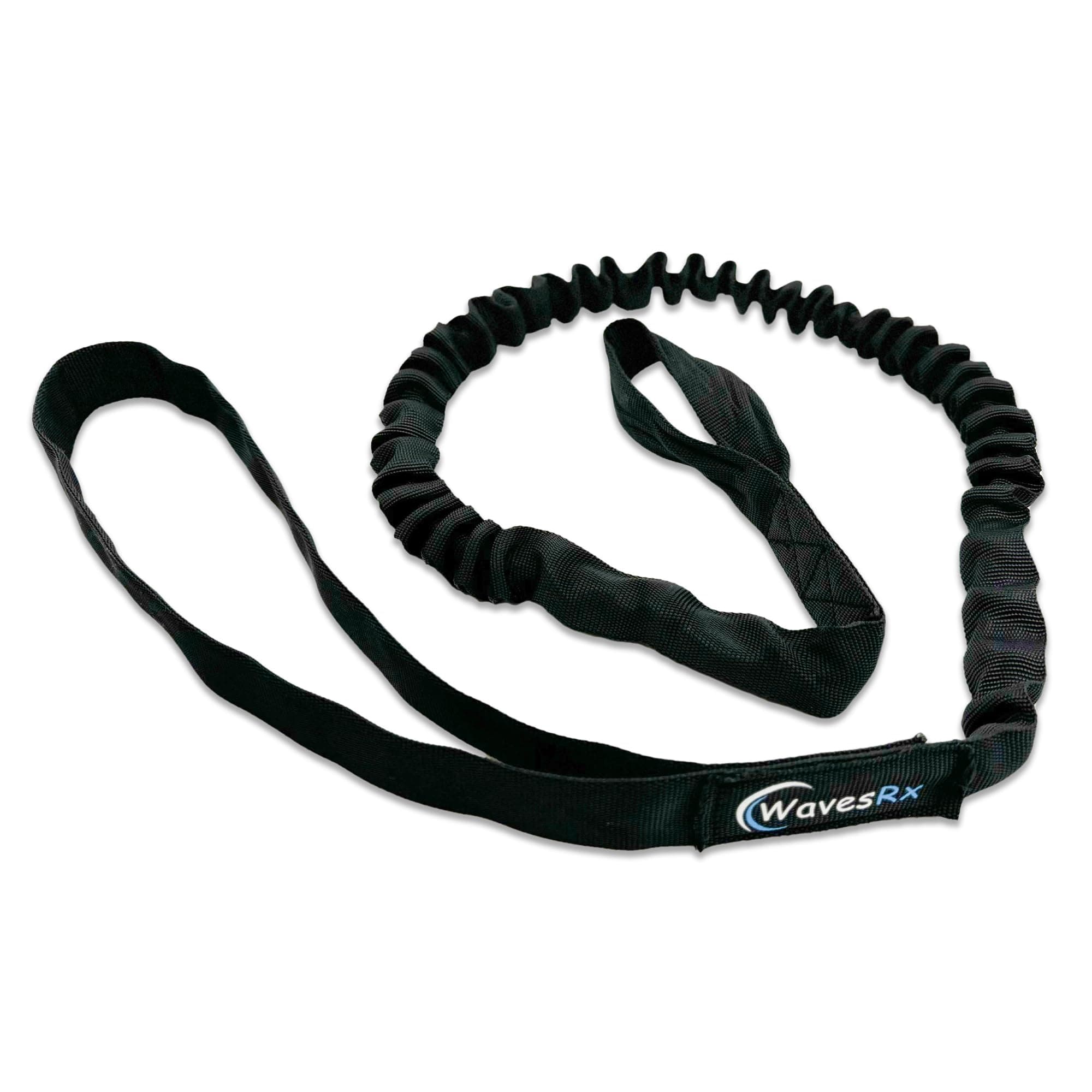 WavesRx AnchorMate バンジーライン | 伸縮性のあるアンカーロープがアンカーの脱臼を防ぎます | ボート、ジェットスキー、PWCをビーチや砂場の近くで安全につなぎます | 通気性のあるバッグ + SSスナップフック&Dリング