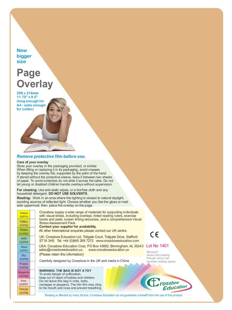 Crossbow Education Page Overlay - Orange (Pack of 5)
