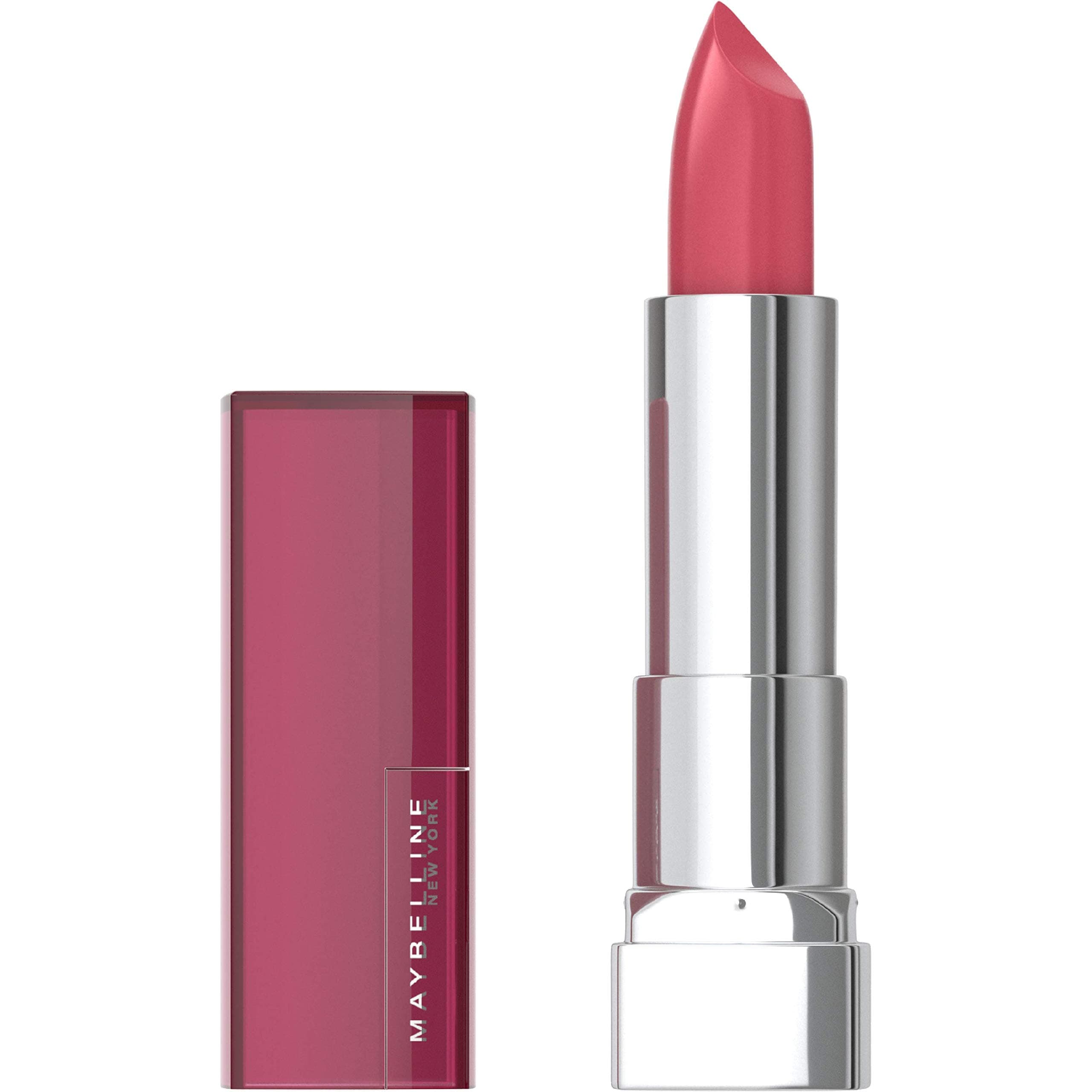 Maybelline Color Sensational Lipstick, Lip Makeup, Cream Finish, Hydrating Lipstick, Pink Wink, Coral Pink,1 Count