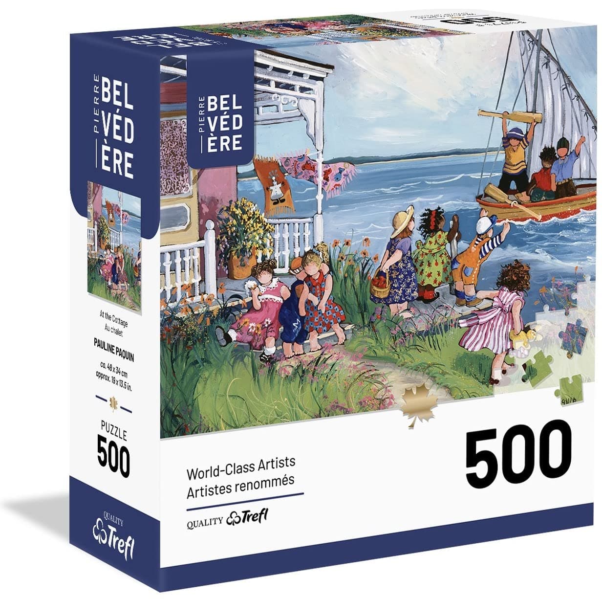 Pierre Belvédère • 500-Piece Puzzle • P. Paquin: at The Cottage • 38 x 48 cm • World-Class Artists Collection • Jigsaw Family Puzzle Table Game • 670688