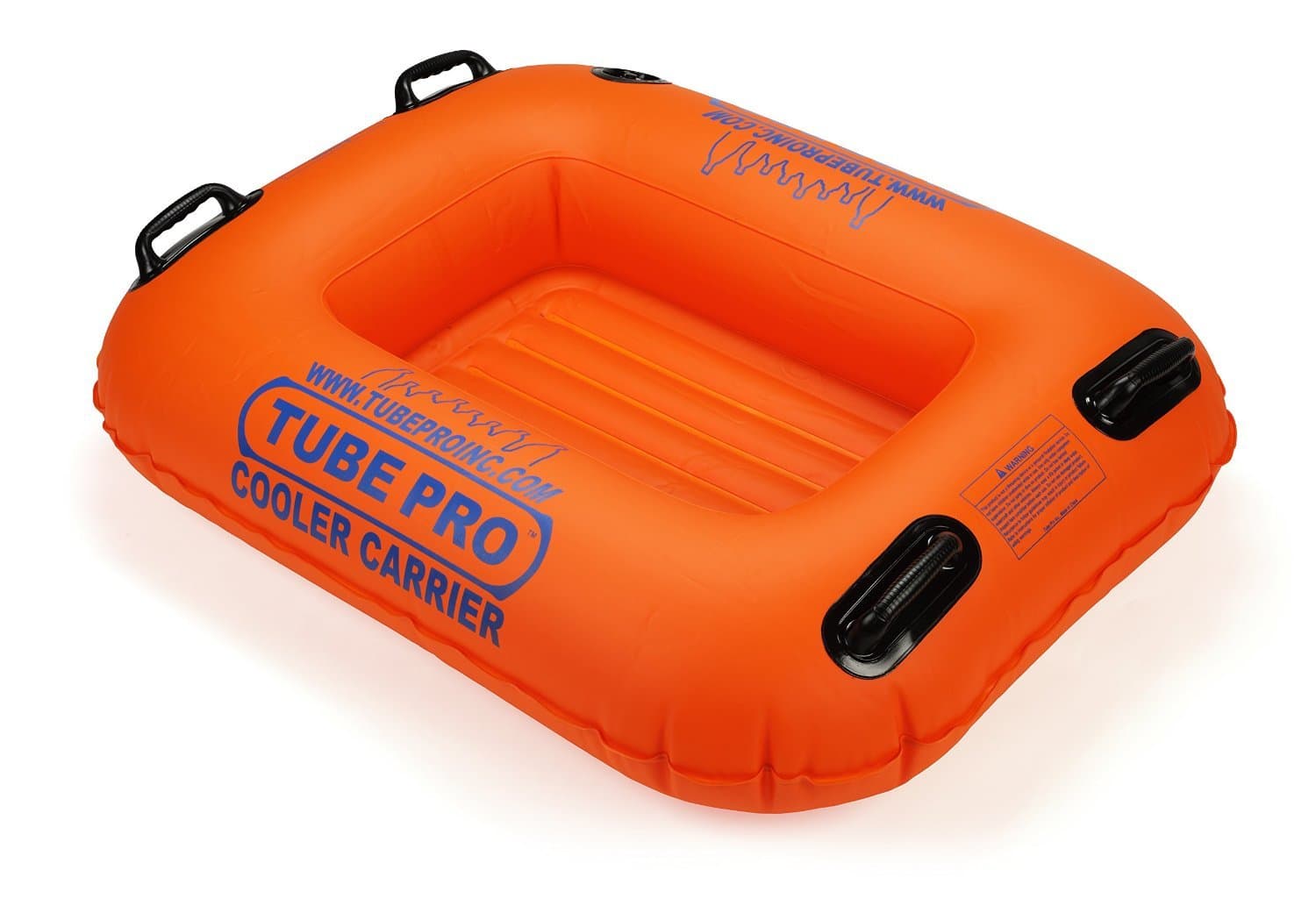 Tube Pro Premium Orange River Cooler Carrier 50 Quart- Heavy Duty, Commercial Grade, Inflatable