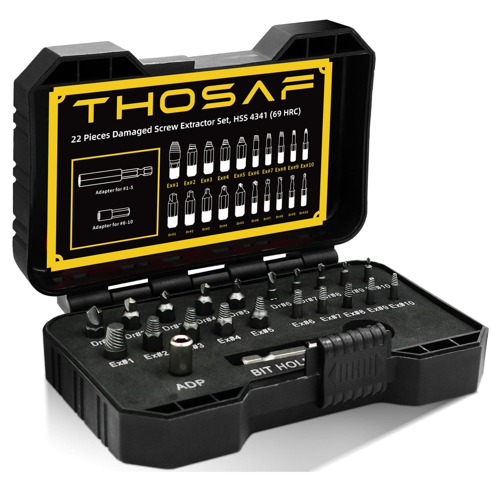 Gifts for Men and Women, Damaged Screw Extractor Kit and Stripped Screw Extractor Set with Magnetic Extension Bit Holder and Socket Adapter Easily and Quickly Remove Damaged, Broken or Stripped Screws