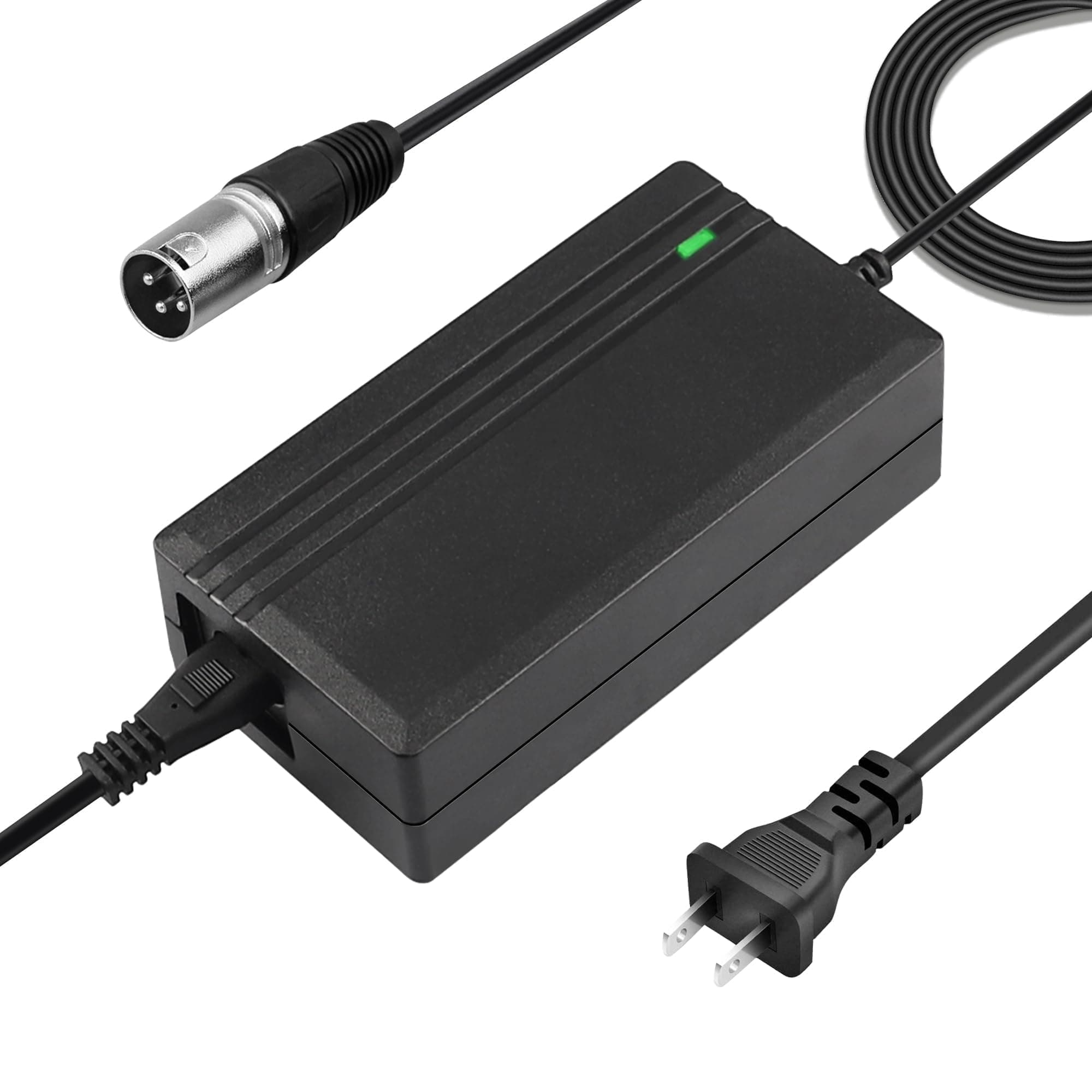 24V 2A 3-Pin XLR Scooter Battery Charger for Wheelchairs, Jazzy Power Chair, Go-Go Elite Traveller SC40E/SC44E, Ezip 400/500, Mountain Trailz, Mongoose M150, Schwinn S300, Volpam SP06 Scooters