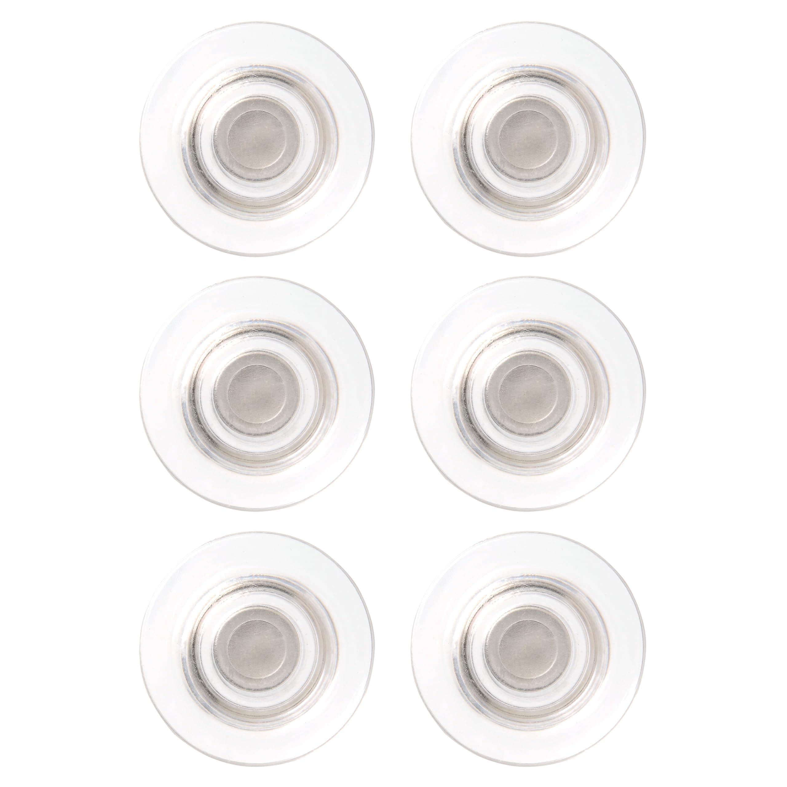 Quartet Strong Magnets, Glass Whiteboard, Dry Erase Board, Large, Clear Rare Earth Magnets, 6 Pack (85391)