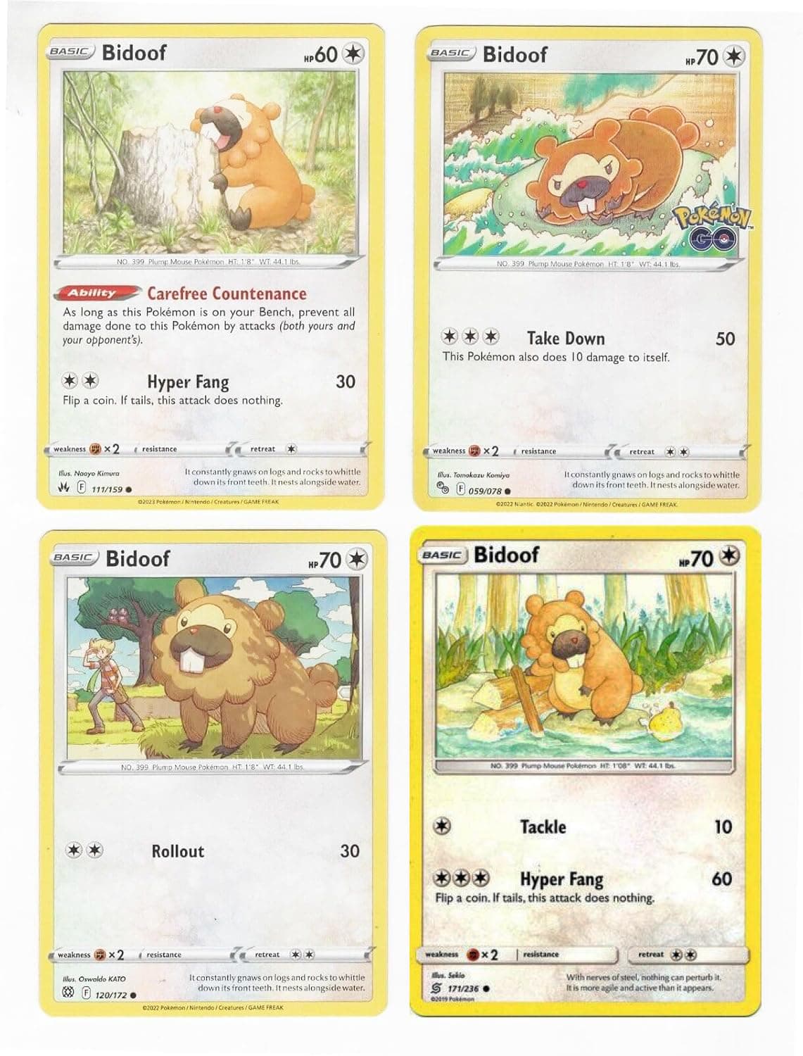 Pokemon Pikachu Riolu Bidoof - Crown Zenith - 9 Card Panoramic Set - Galarian Gallery - GG26 - GG34