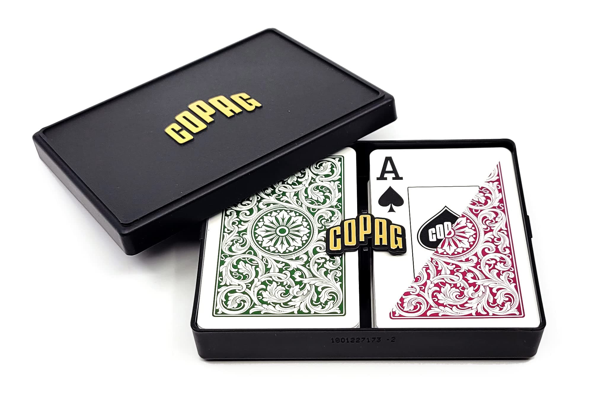 Copag Bridge Size Jumbo Index 1546 Playing Cards (Green Burgundy Setup)