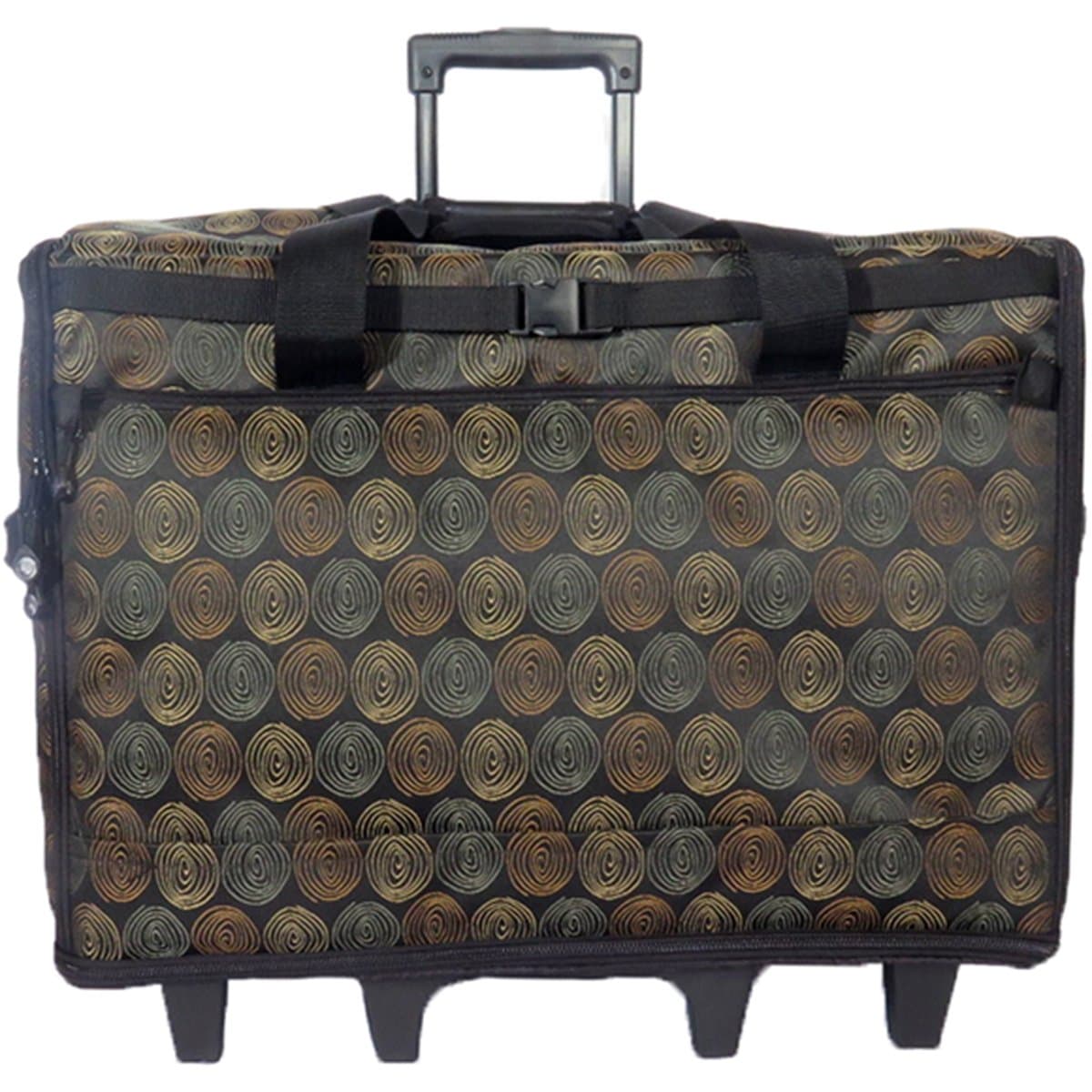 BlueFig TB19 Sewing Machine Rolling Carrying Case Trolley Bag with Wheels for Brother, Bernina, Singer Wheeled Tote Carrier (23 inch, Red)