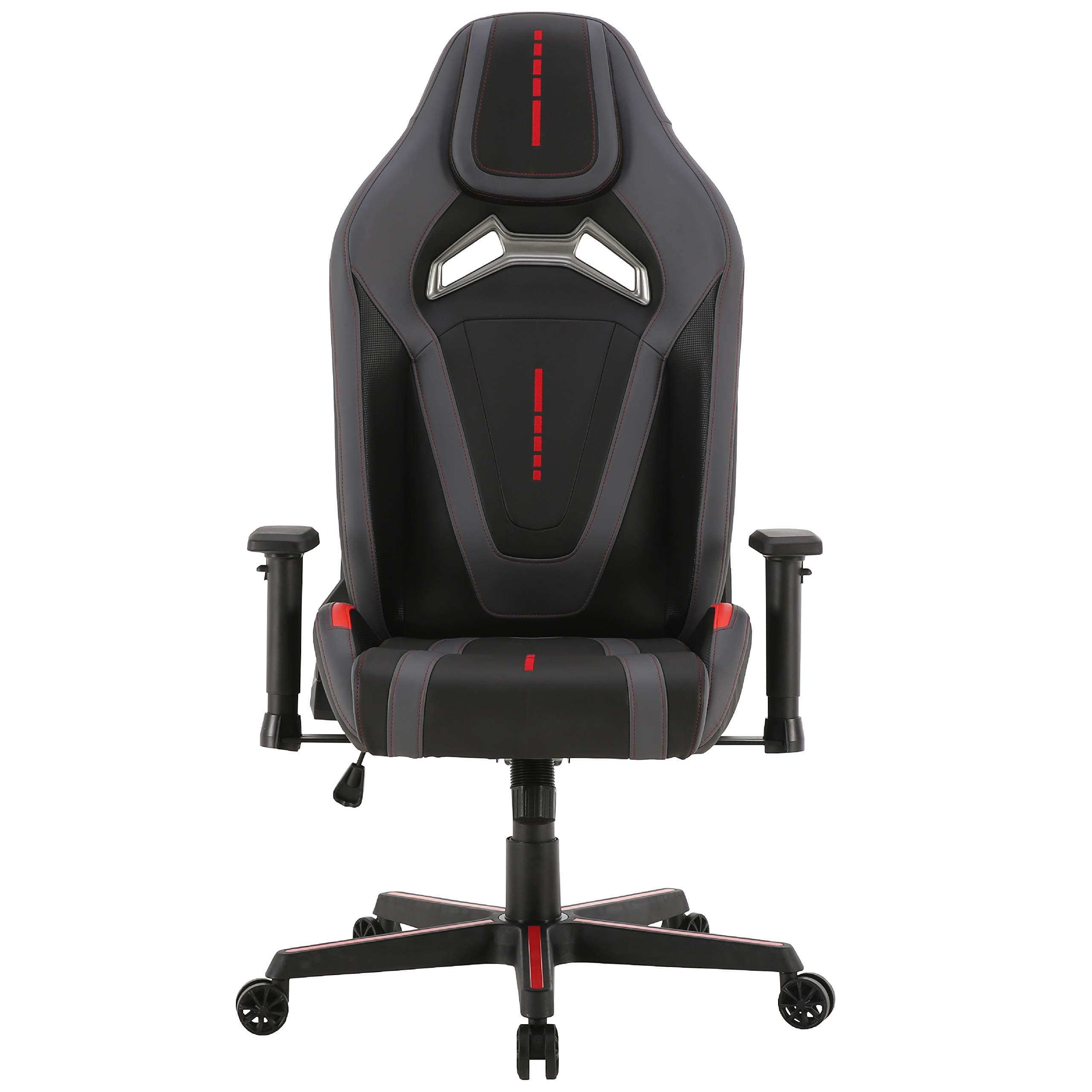 FURIOUS Gaming Chair Computer Gamer Chair with Fully Foam, Space Capsule Design Video Gamer Chair Racing Style,PU Leather Executive Office Chair with Lift Headrest and Lumbar Support (Gray)