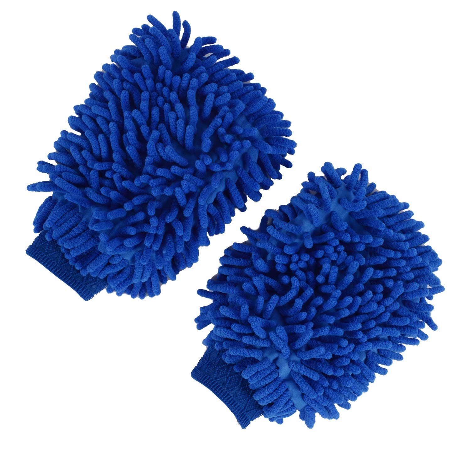 Yunjiadodo Deluxe Microfiber Car Wash Mitt Car wash tool Double-sided chenille velvet cleaning gloves (2 Pack)