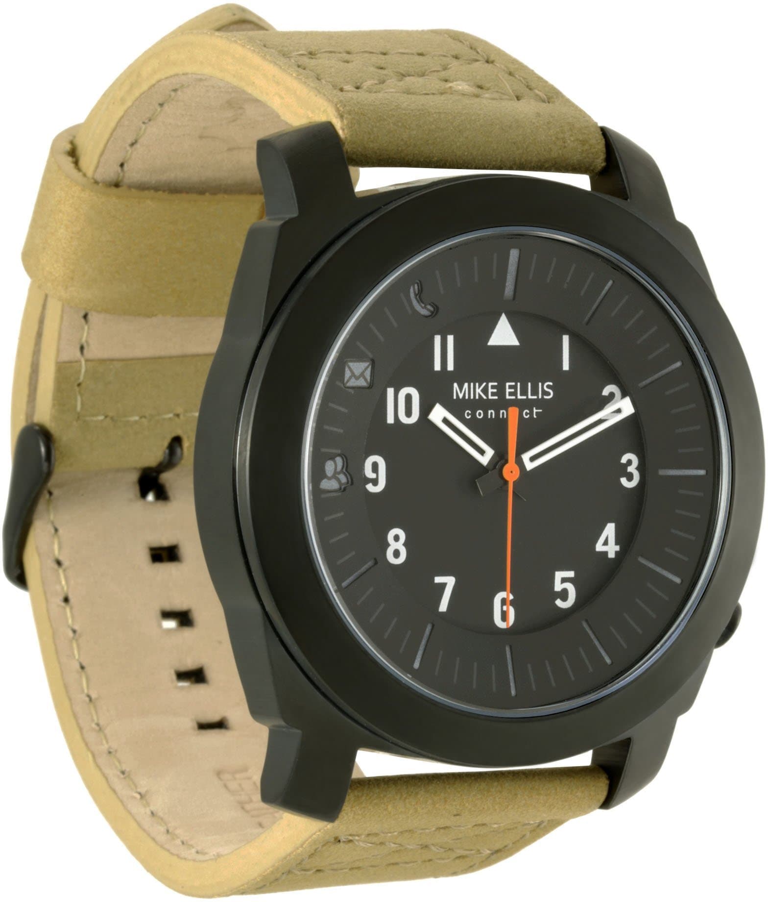 Mike Ellis Connect Smartwatch Rocky Patel Sporty and Robust Design Stainless Steel and Leather in Brown