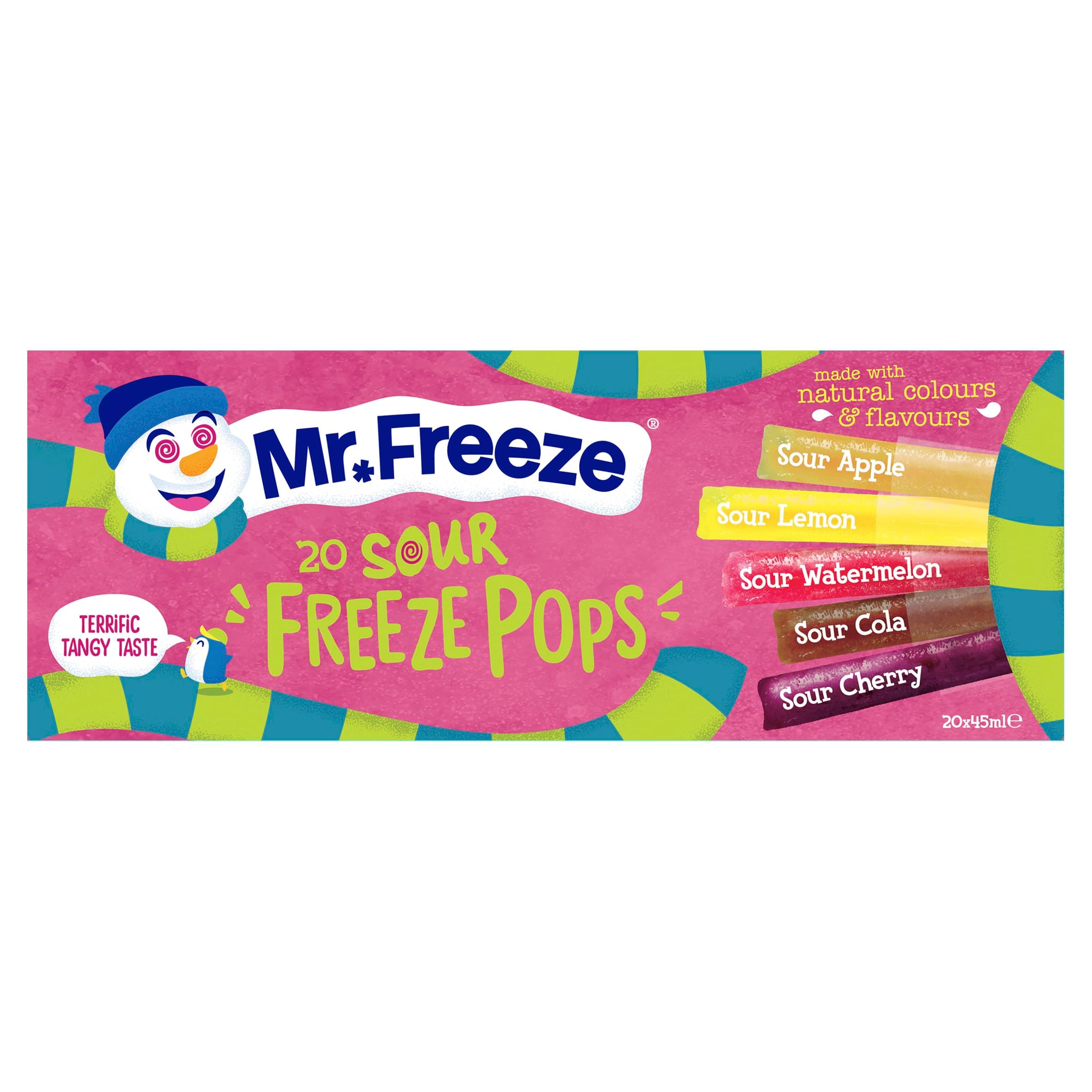 Mr Freeze Sour Freezepops 20 X 45ml