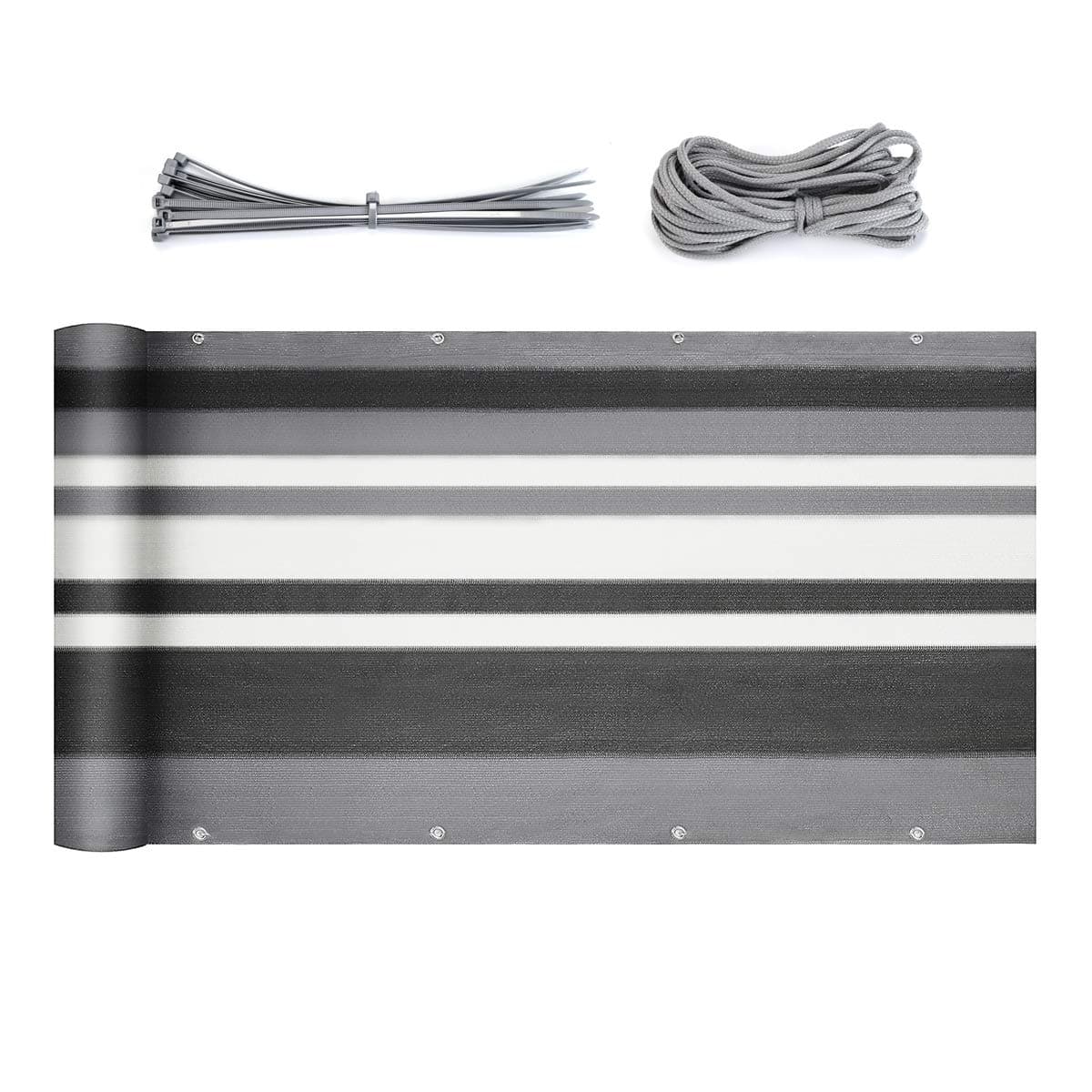 Sekey Balcony Privacy Screen, HDPE Light Transparent, Wind and UV Protection, Weatherproof, with Eyelets, Nylon Cable Ties and Cord