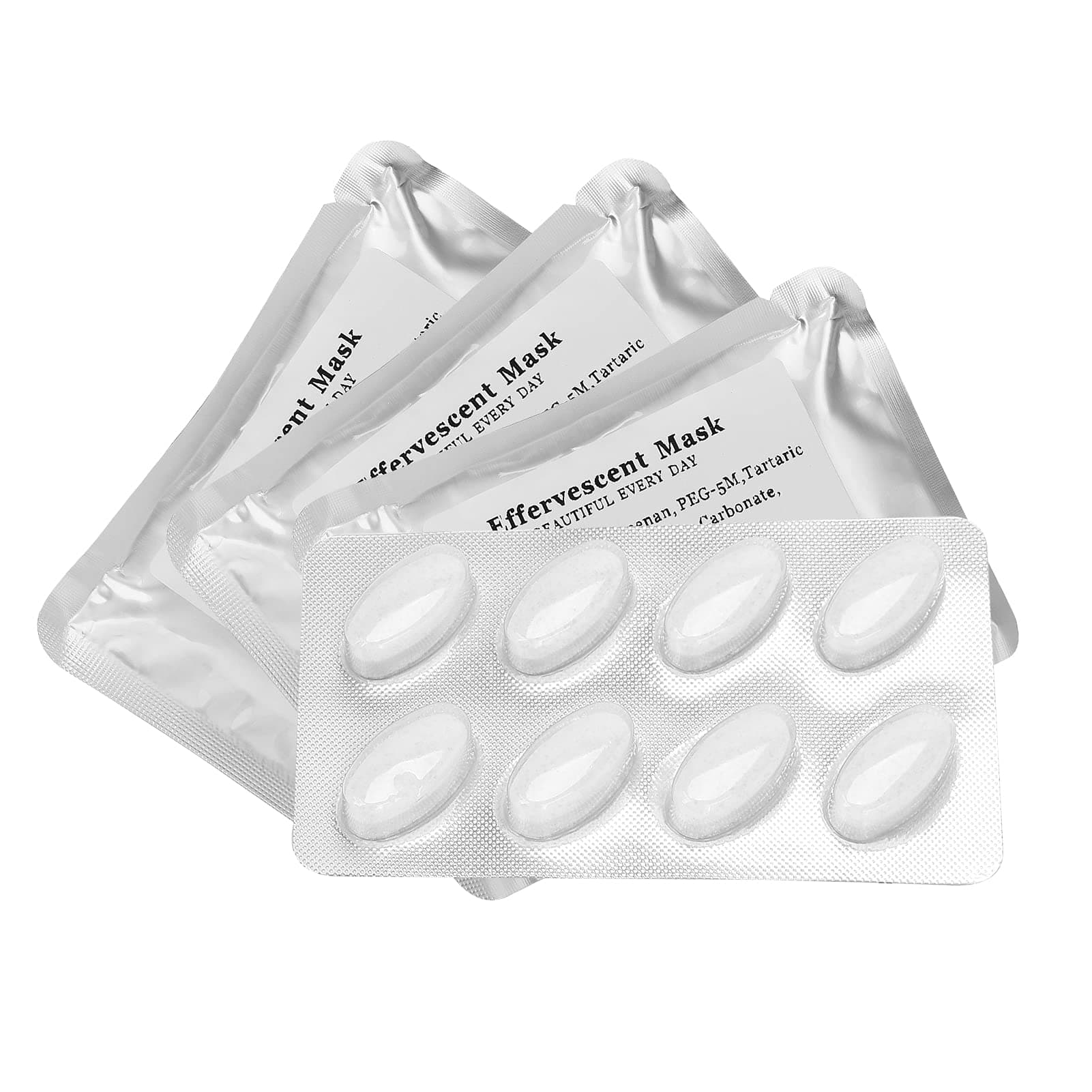 ZJchao 32Pcs Collagen Mask Effervescent Tablets, DIY Fruit Vegetable Care Mask Maker Accessory SPA Skin Care Collagen Capsule Ideal for Face Mask Machine