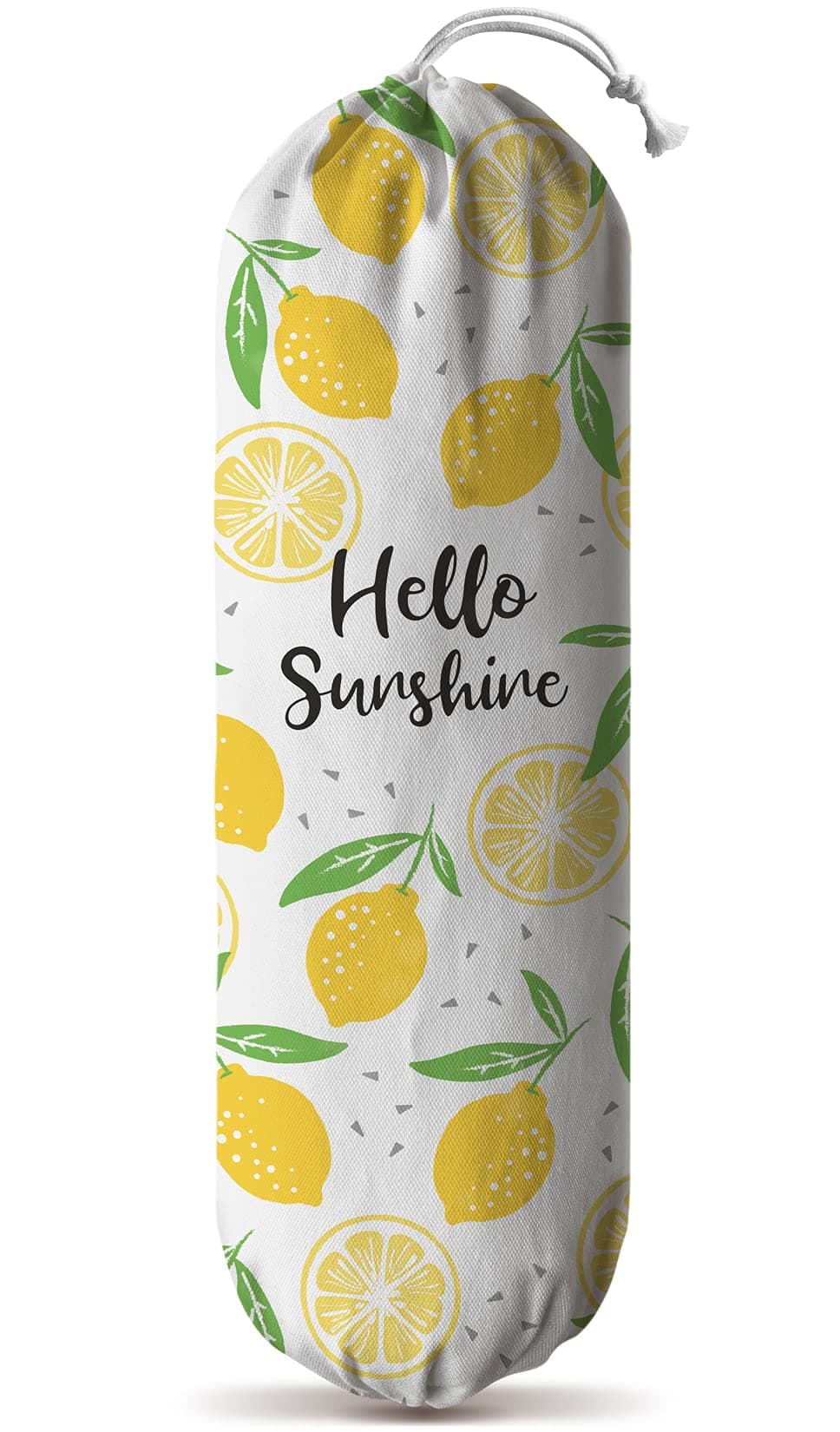 Hglian Lemon Grocery Bags Holder,Sunshine Plastic Bag Holder Garbage Shopping Trash Bags Storage Organizer,Cute Lemon Kitchen Décor, Gifts for Women
