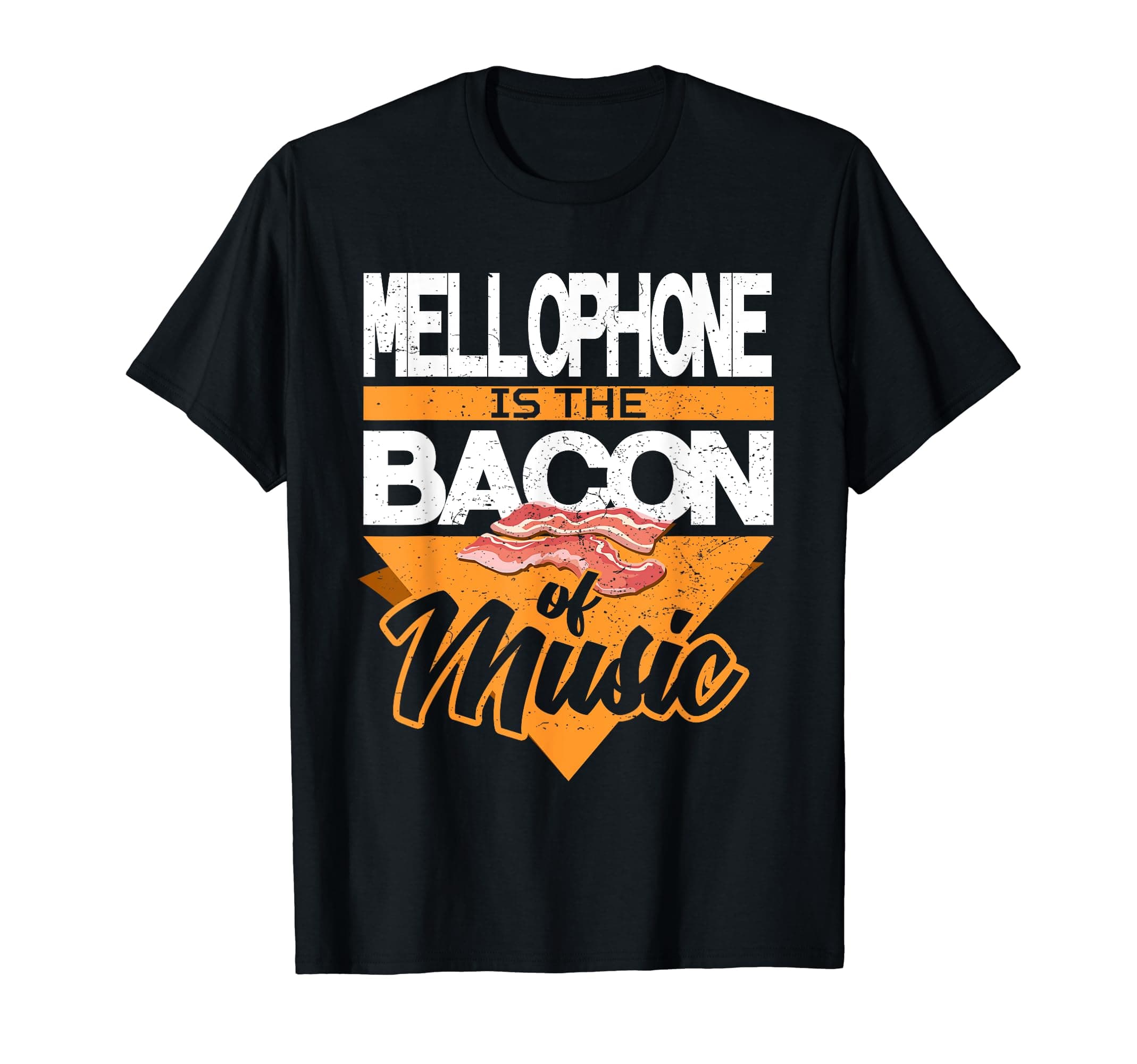Funny Marching Band T Shirts Mellophone Bacon of Music Brass T-Shirt