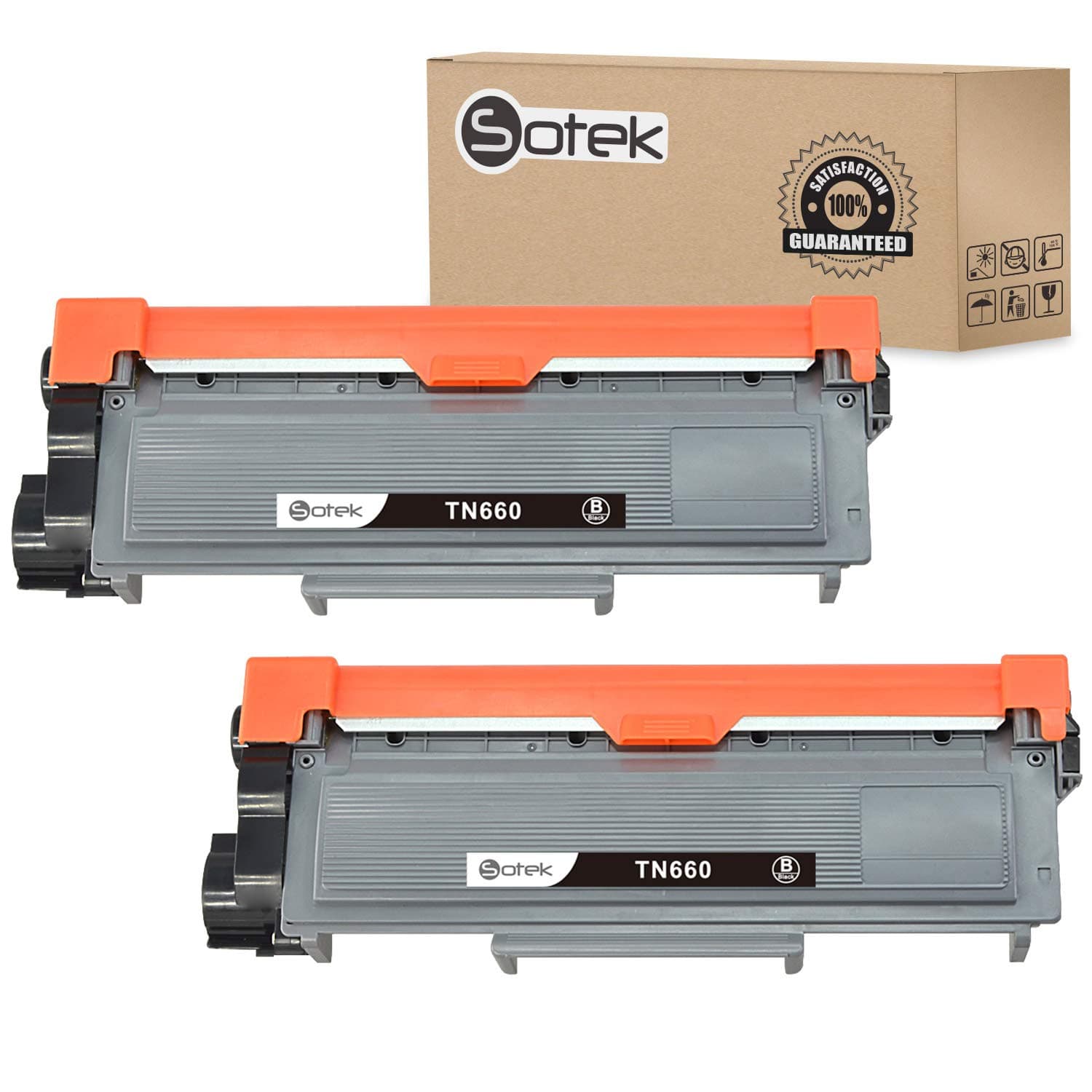 Sotek Compatible Toner Cartridges for TN630 TN-630 TN660 TN-660, Work with MFC-L2740DW DCP-L2520DW DCP-L2540DW MFC-L2700DW MFC-L2720DW HL-L2300D HL-L2320D HL-L2360DW HL-L2380DW HL-L2340DW (2 Pack)
