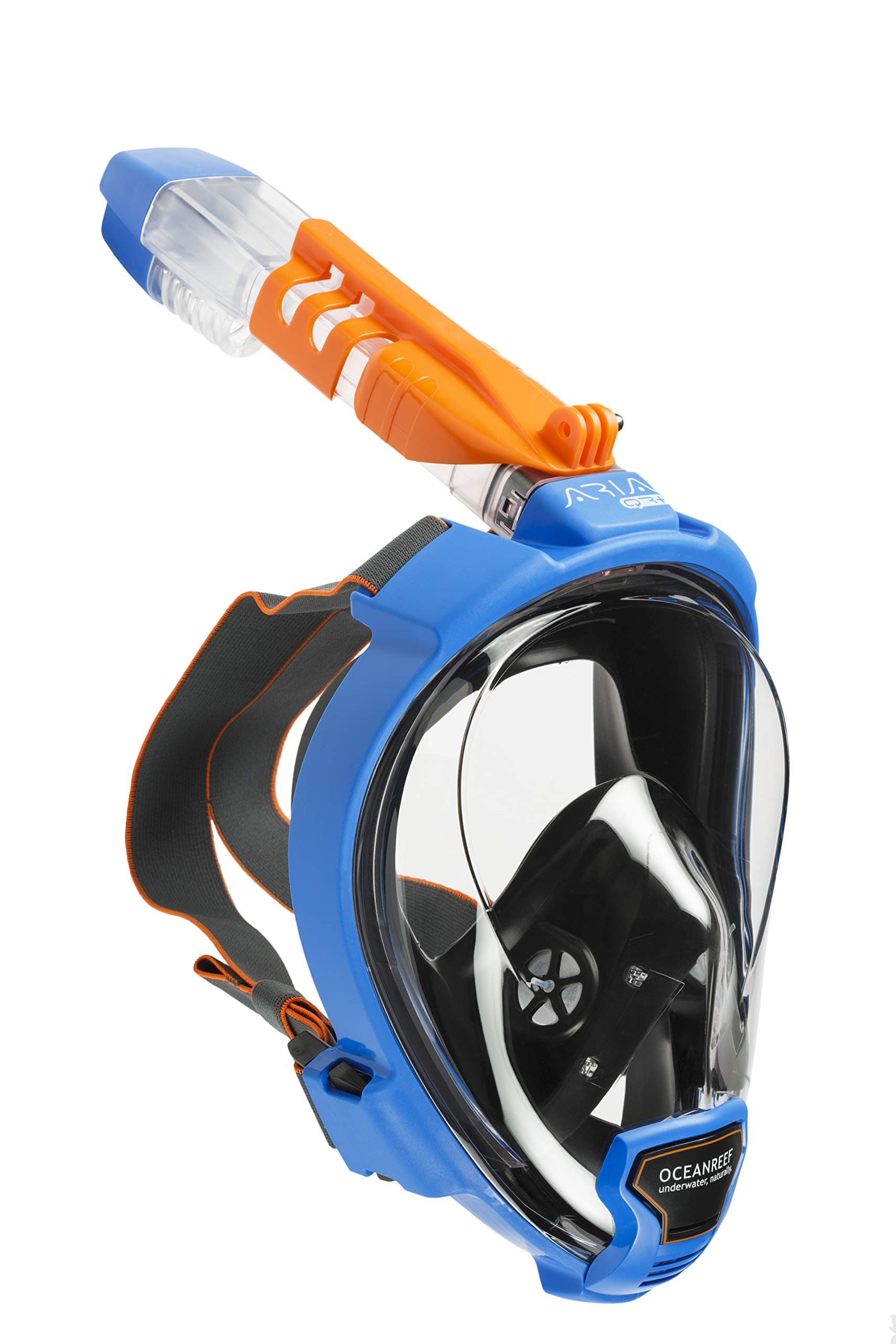 OCEAN REEF - Aria QR + Quick Release Snorkeling Mask - Full Face Snorkeling Mask - 180 Degree Underwater Vision - 8 Colours and 4 Sizes