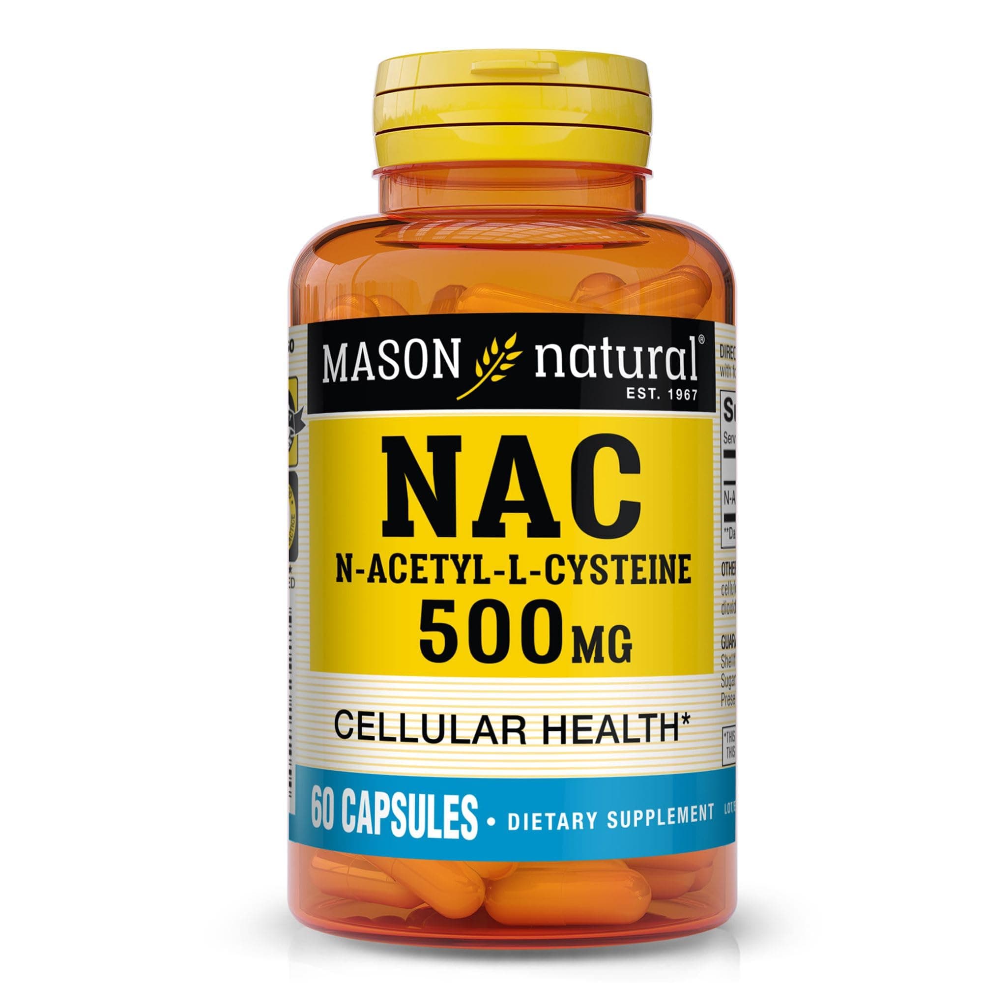 Mason Natural Nac N-Acethyl-L-Cysteine, 500mg, 60 Capsules