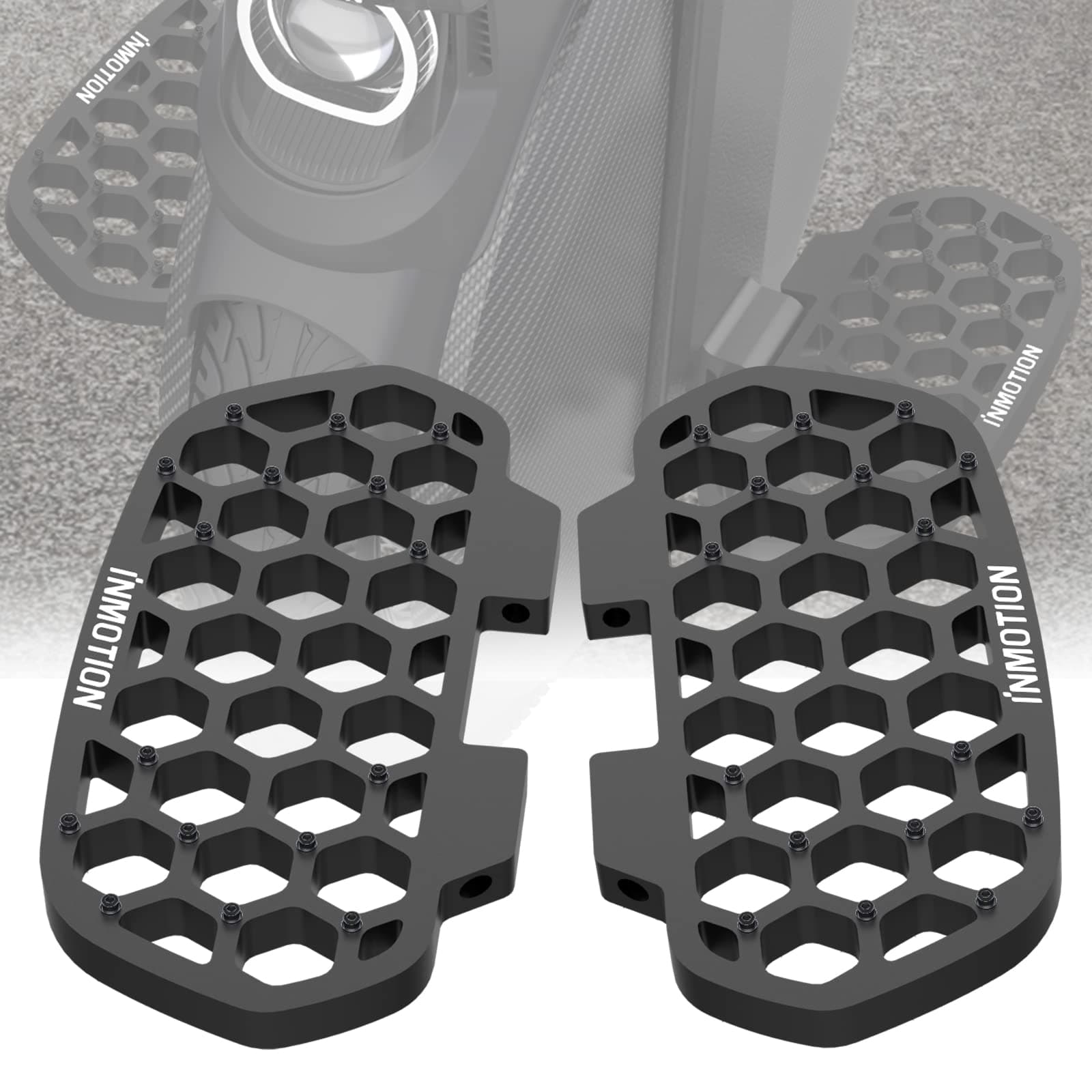 Pedals for INMOTION V11 V12 Electric Unicycles Dedicated Pedals Kit Off-Road Footrest Hollow Out Design Upgrade Accessories (Black)