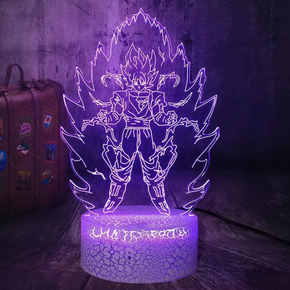 3D Illusion Lamp Led Night Light Dragon Ball Z Fire Son Goku Vegeta Action Figures Toys Saiyan Acrylic Crackle White Table Home Decor Gift