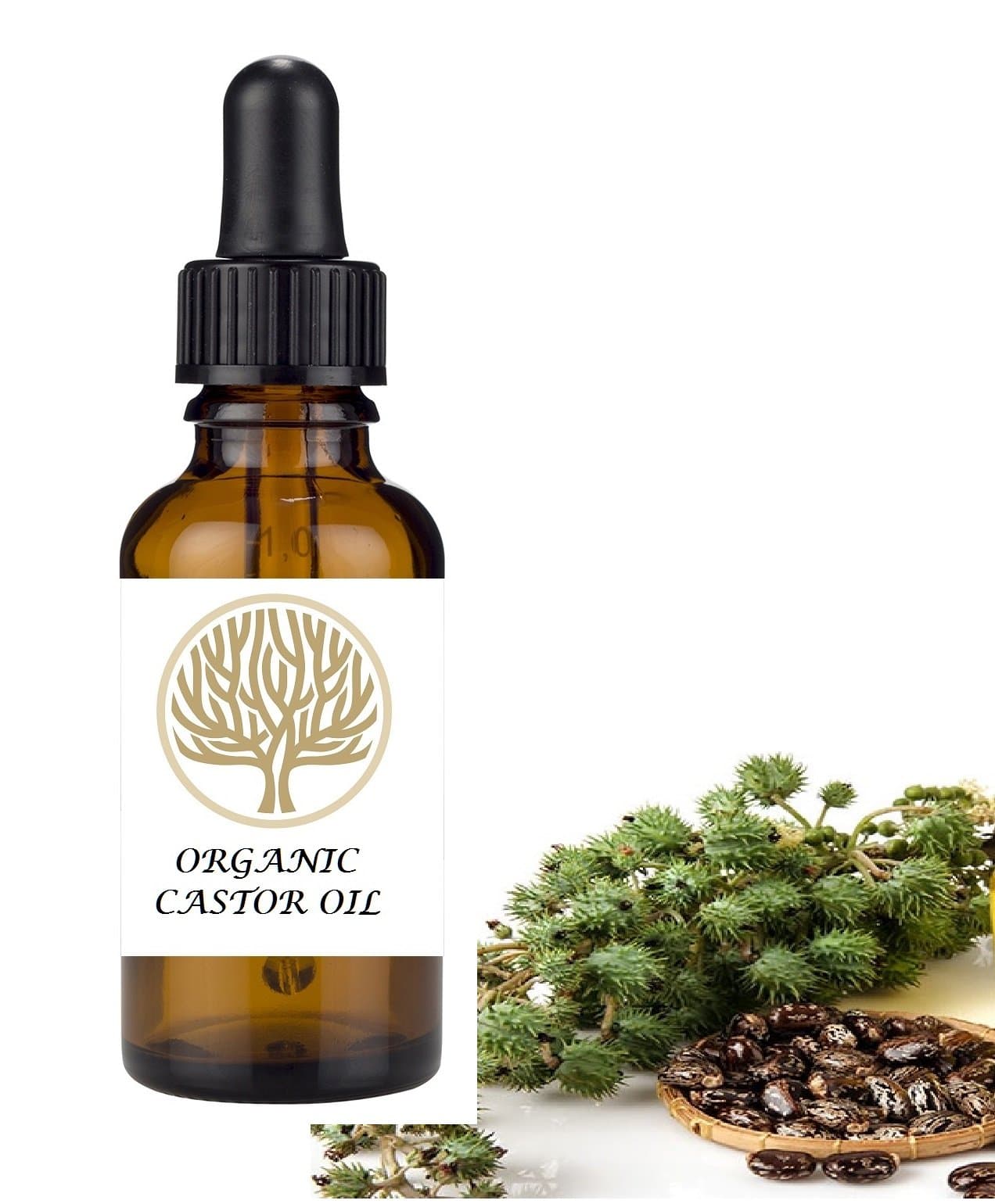 100% NATURAL Organic Castor Face, Eyelash & Body Oil. (30ml)