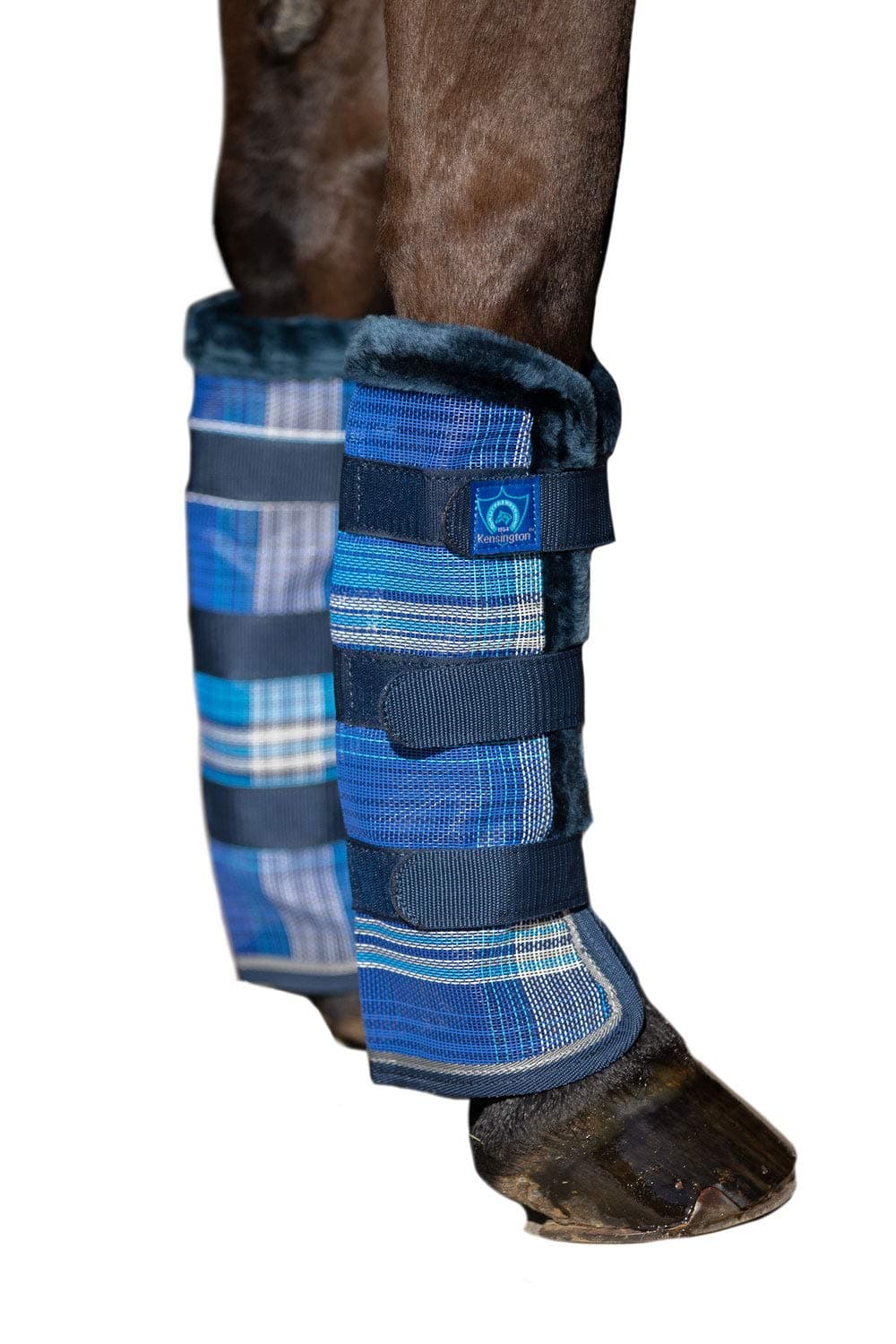 Kensington Protective Products Horse Fly Boots - Fleece Trimmed - Stay-Up Technology - Protection from Insect Bites and UV Rays - Sold in Pairs (2 Boots)