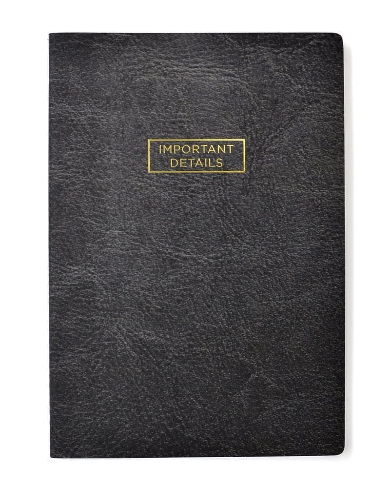 George Stanley 'Important Details' Stitched Notebook (25405)