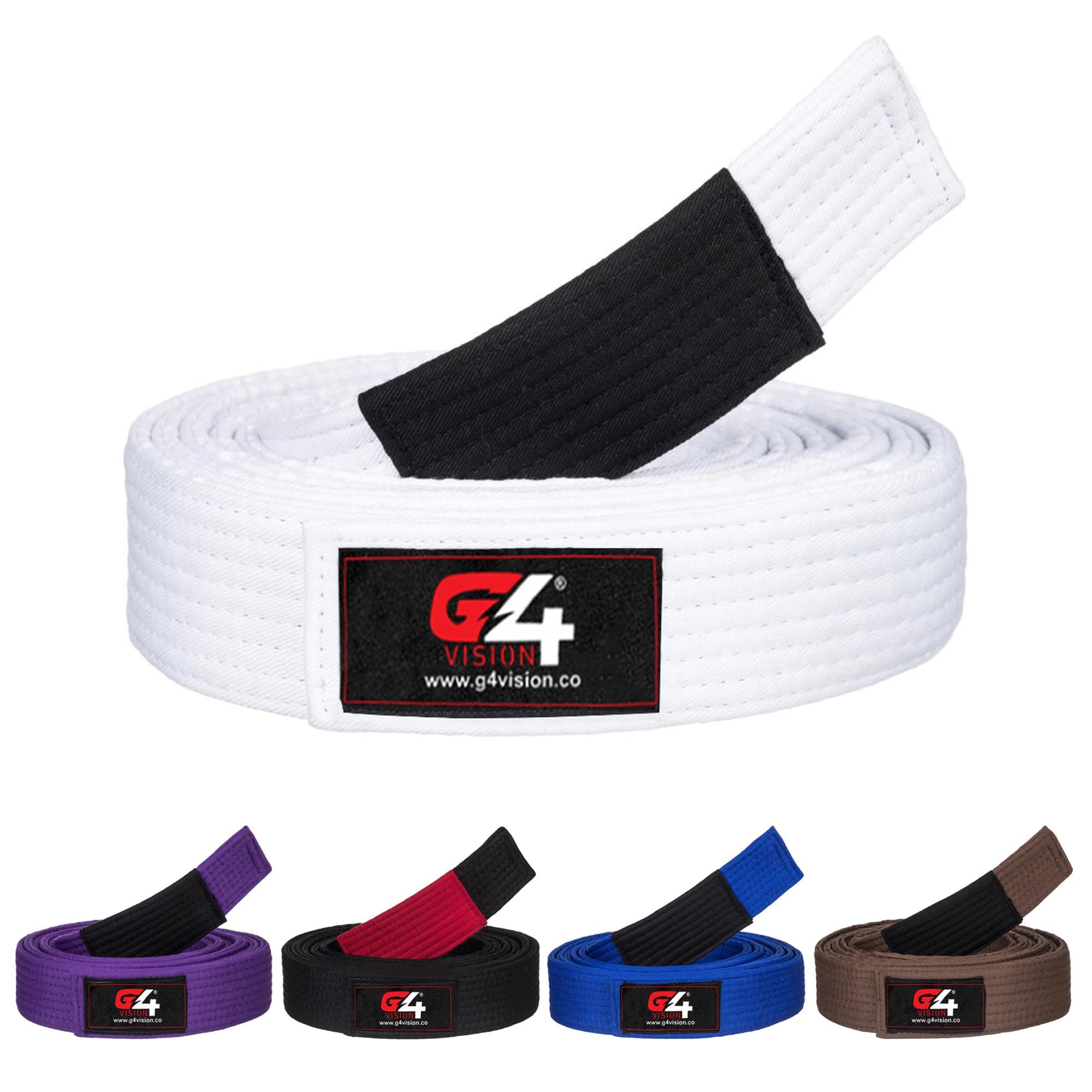 Jiu Jitsu Belt BJJ Belts Brazilian Adult A1 A2 A3 A4 Black Brown Purple Blue White