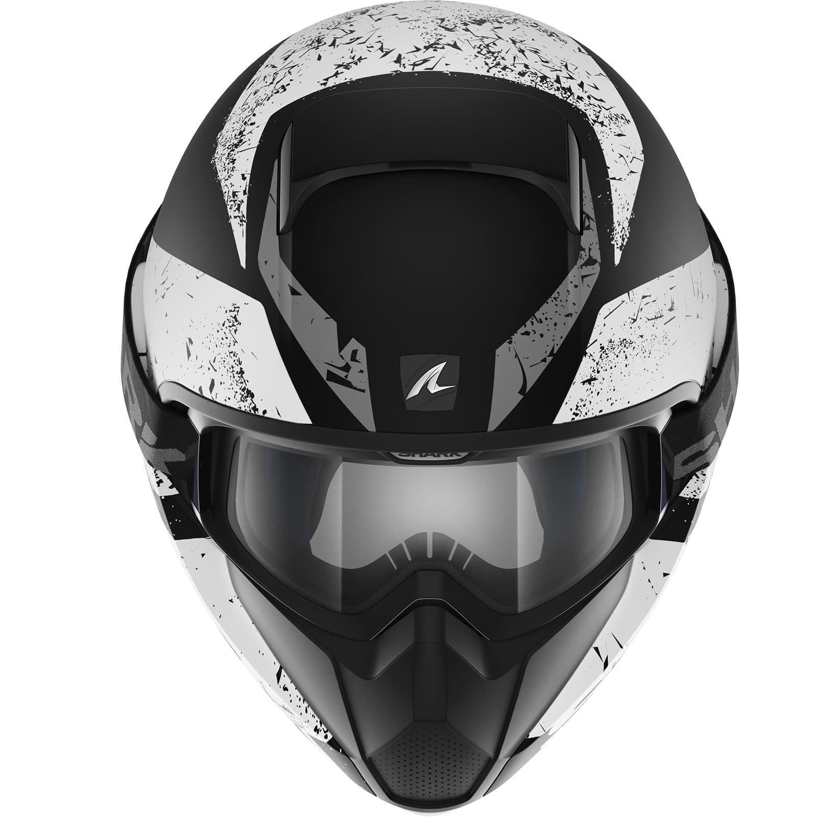 Shark Vancore Braco KWK Matt Motorcycle Helmet, Black/White, Size XS