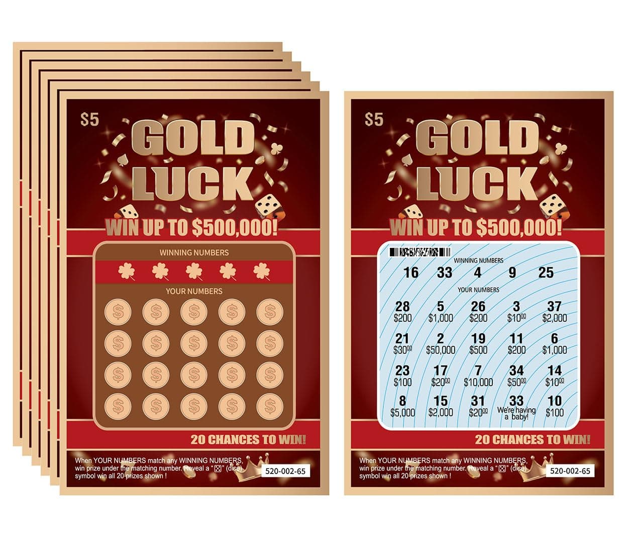 6 Pregnancy Announcement Scratch Off Cards - Pregnancy Reveal Fake Lottery Tickets - Announcement Ideas - Creative Way to Announce Your Pregnancy