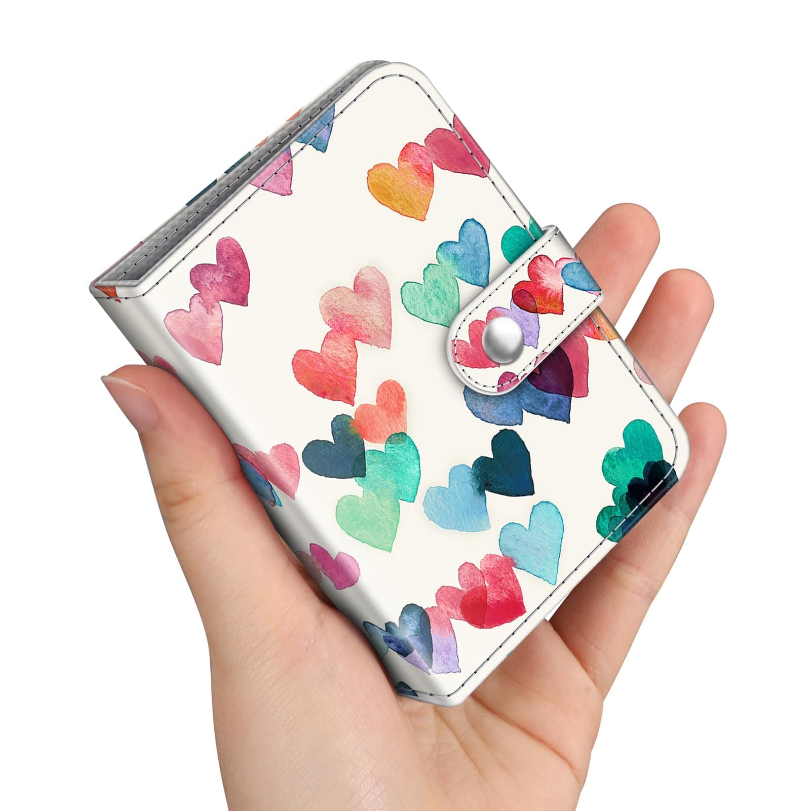 – Mini Photos Album Book for 2x3 Inch Films - 52 Pockets Small Albums for Fujifilm Instax Mini Instant Camera/Polaroid Hi-Print Pictures, Kpop Photocard Holder Binder, Raining Hearts