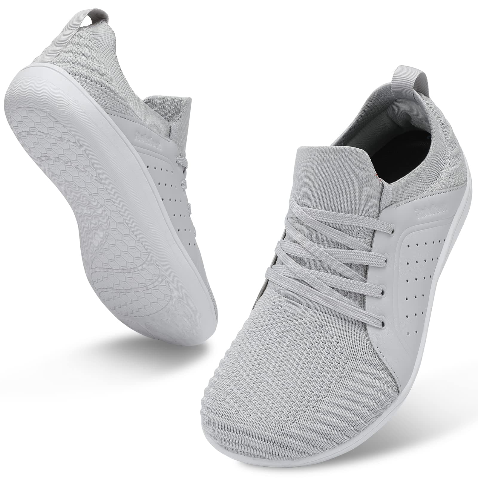 relxfeet Men's Barefoot Shoes Minimalist Cross-Trainer Shoes Wide Toe Walking Shoes Zero Drop Sole Trail Running Sneakers