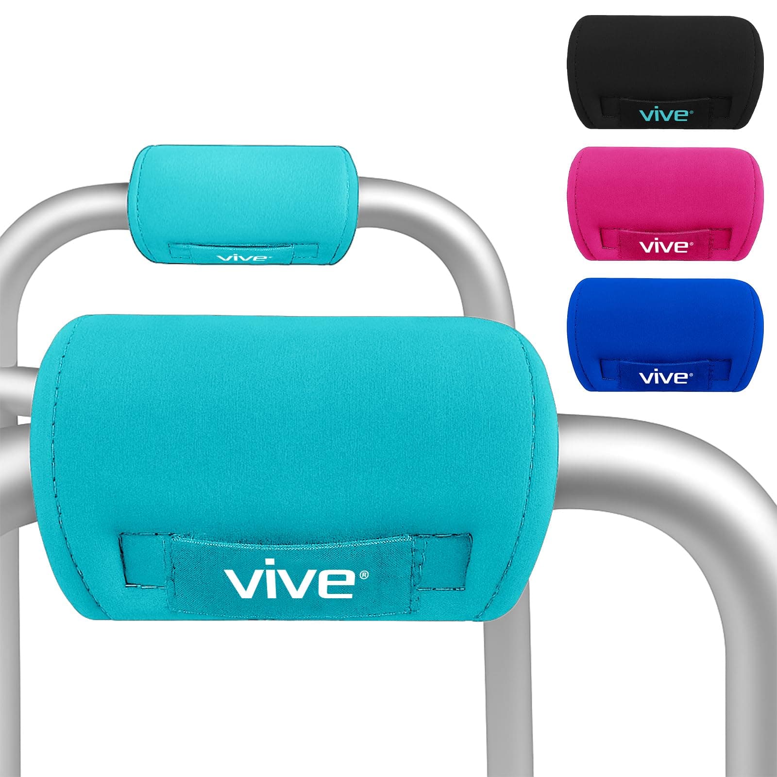 Walker Handle Cushions - Padded Hand Covers - Soft Cushion Padding Medical for Folding Rolling Wheelchair, Rollator Handle, Senior, Elderly Grippers - Crutch Handle Pad Grips - Mobility Aid