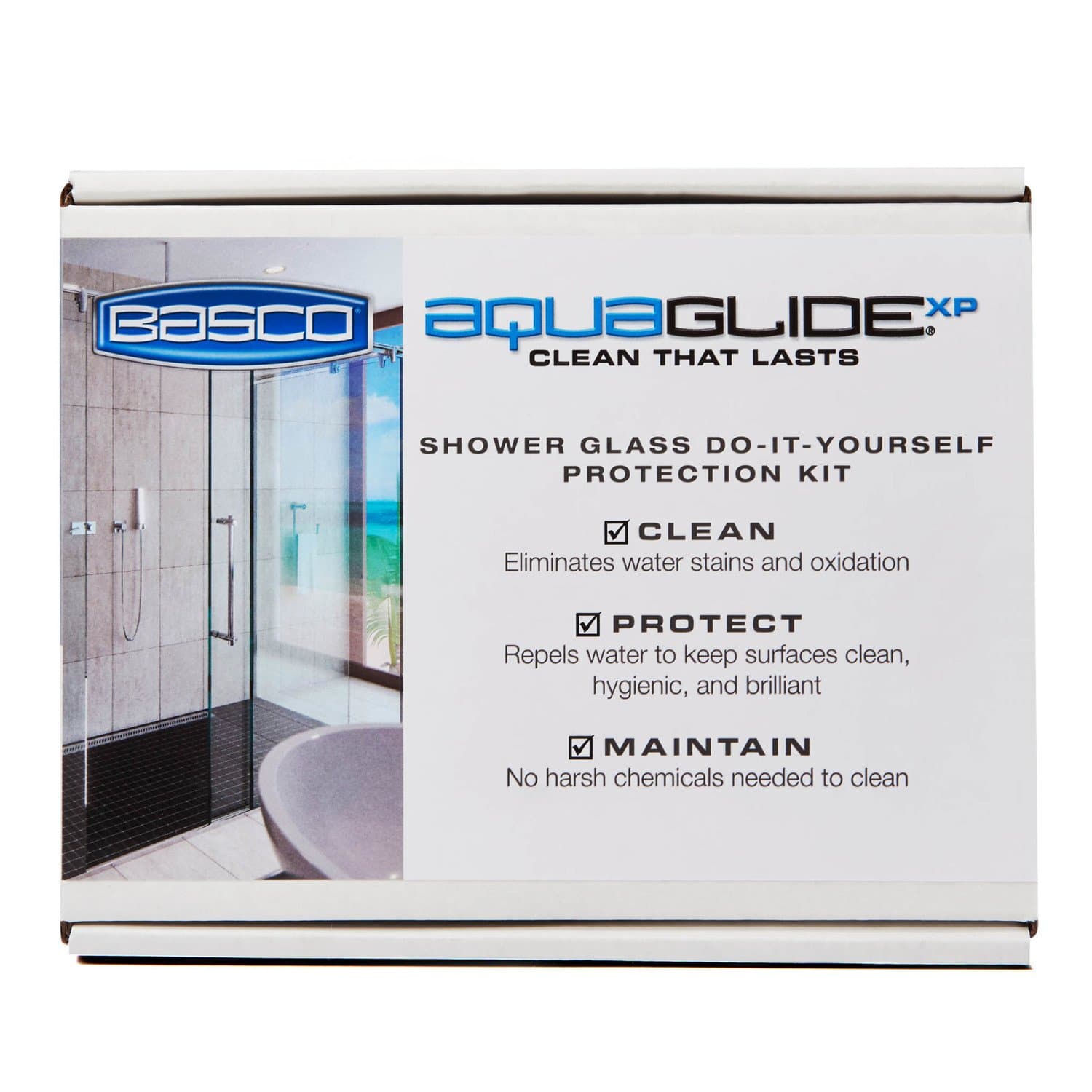 AquaGlideXP Shower Door Glass Water Repellent Kit