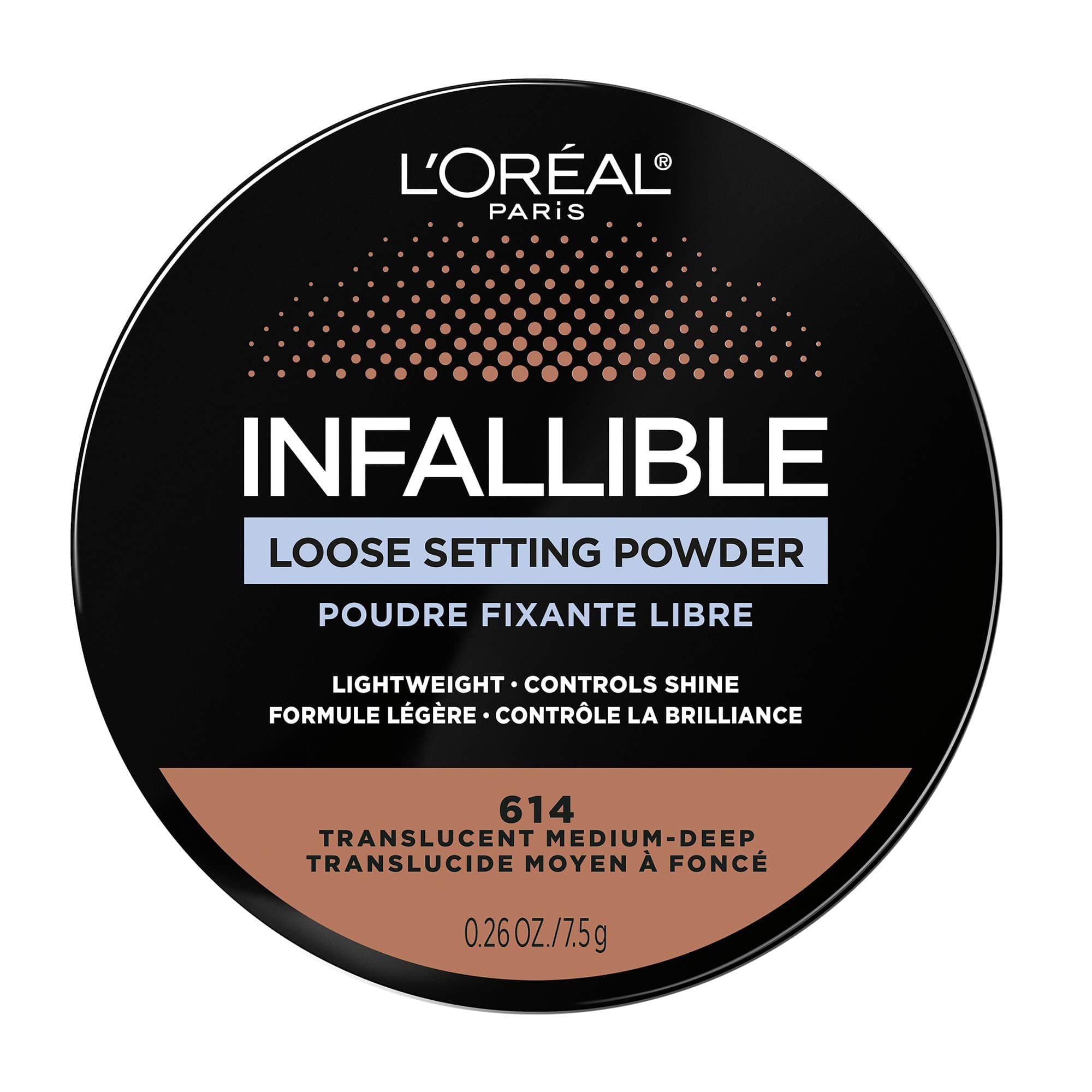L’Oréal Paris L'Oreal Infallible Tinted Loose Setting Powders, Matte Finish, Lightweight, No White Cast, 2 Shades From Light To Deep, Translucent Light-medium, 0.26 Oz