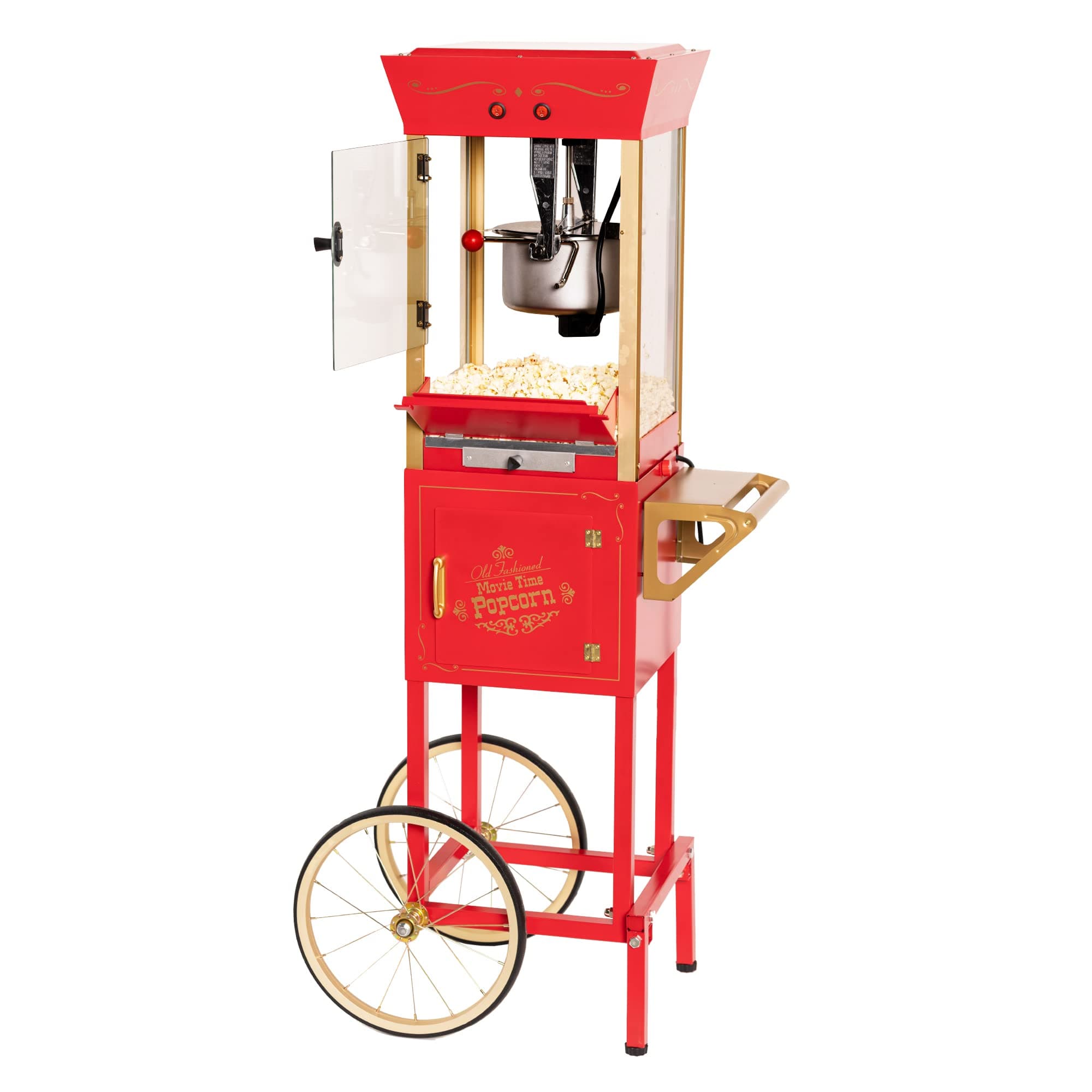 Nostalgia Popcorn Maker Machine - Professional Cart With 8 Oz Kettle Makes Up...