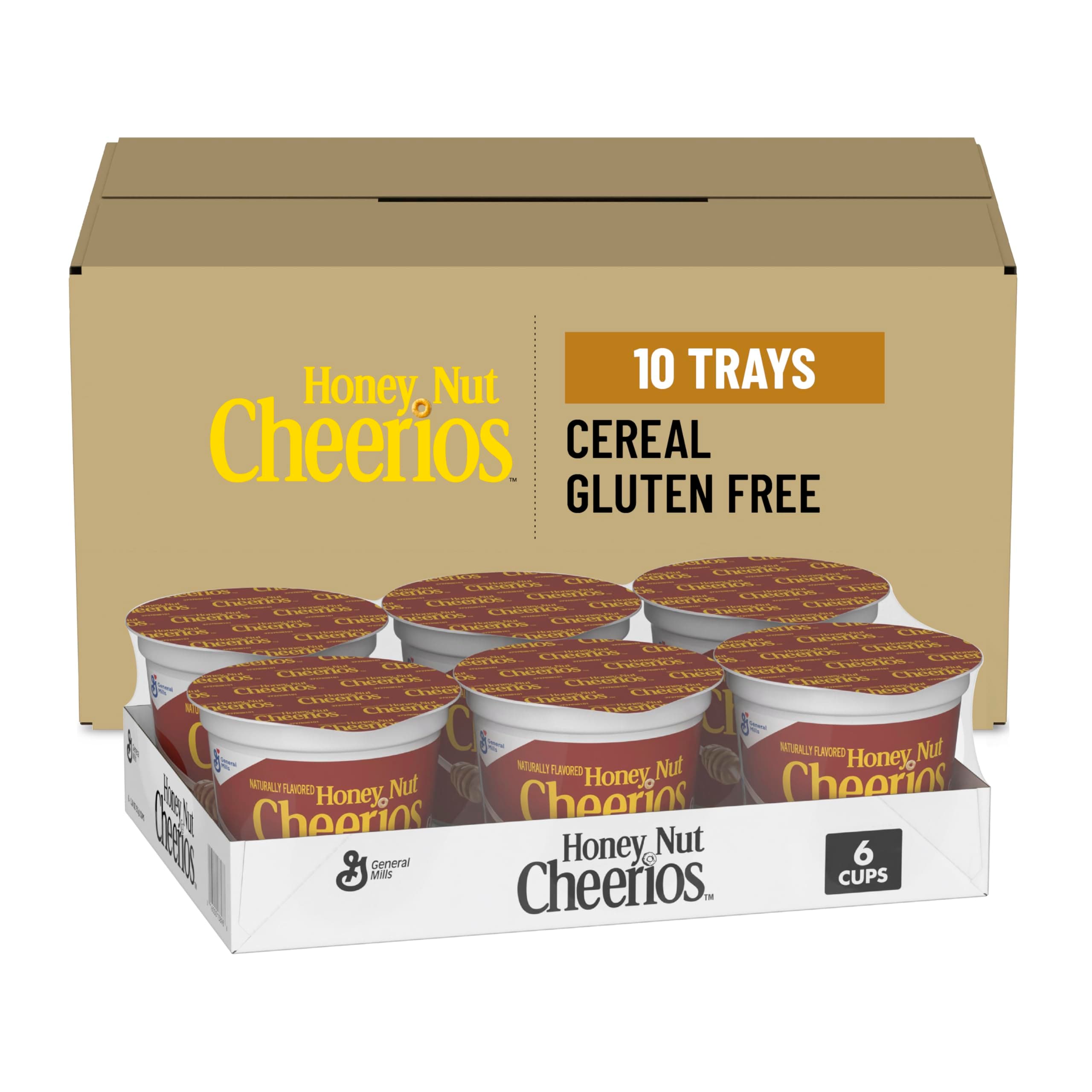 Honey Nut Cheerios Cereal Single Serve Cup, 1.8 oz (Pack of 60)