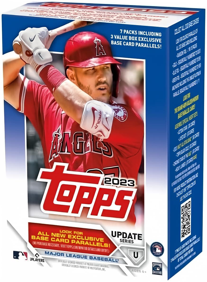 2023 Baseball Updates Value Box - 77 Cards, 7 Packs, Exclusive Parallels, Retail Insert, Ungraded, Unisex, White, Sport, Baseball, MLB, Collectible Trading Cards