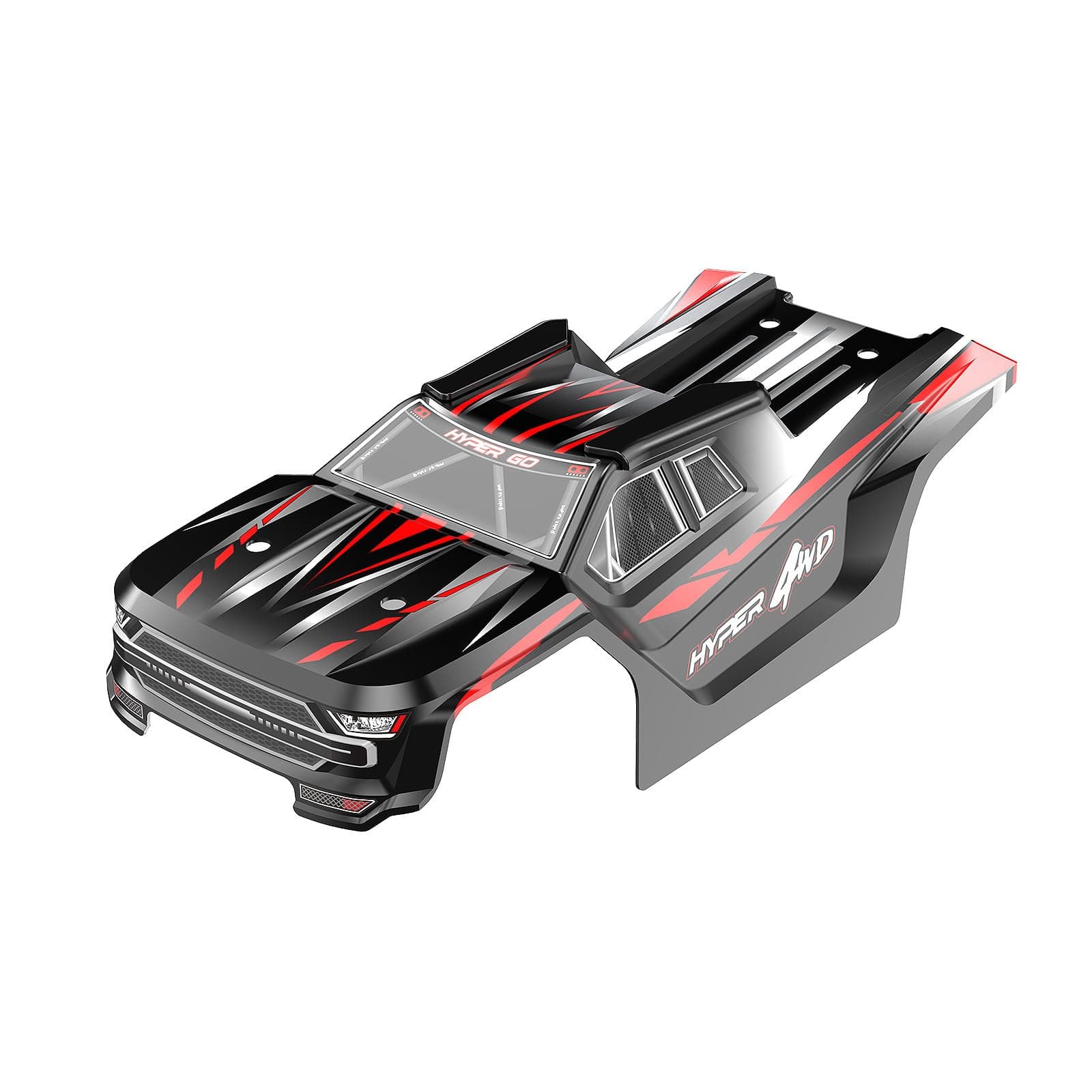 HYPER GO 1430K2 1/14 Scale RC Car Accessories Black & Red Shell Body, Spare Parts RC Vehicle Bodies for H14BM